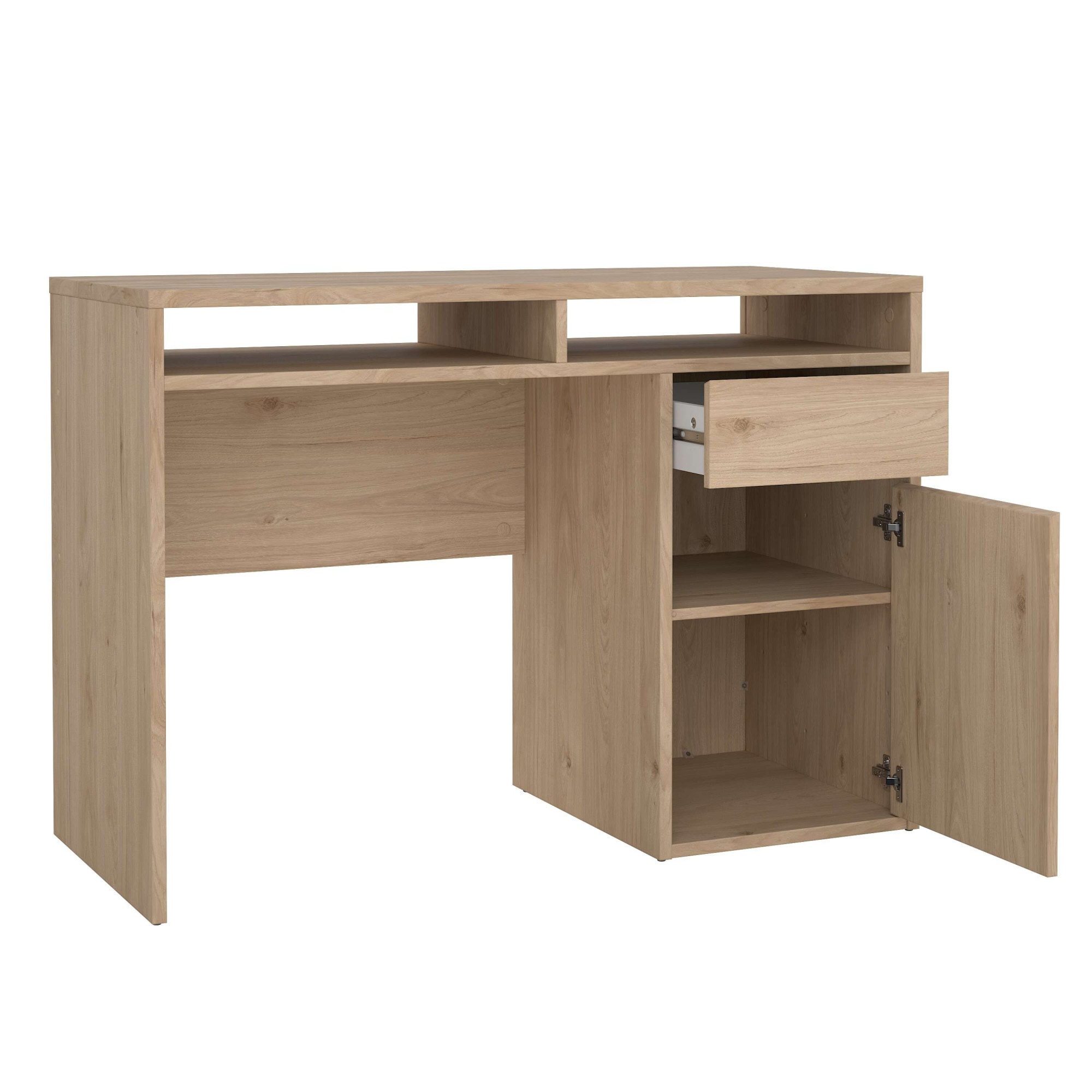 INOSIGN Schreibtisch »Funktion Plus, Arbeitstisch, Bürotisch«, Computertisch mit 1 Tür und 1 Schublade, 2 offene Fächer Breite 110 cm