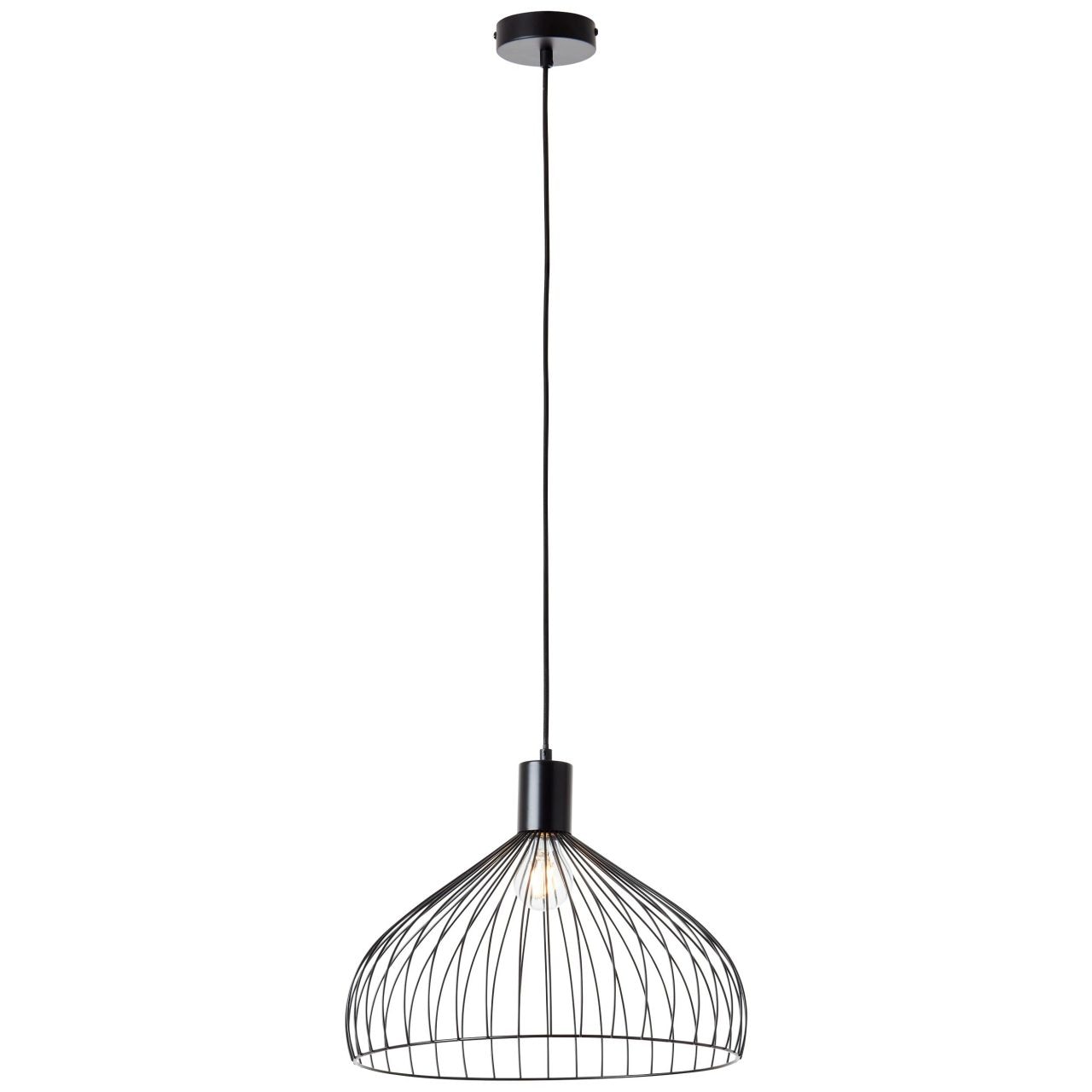 Brilliant Pendelleuchte »Blacky«, 1 flammig, Leuchtmittel E27 | ohne Leuchtmittel, Hängelampe 40cm schwarz matt