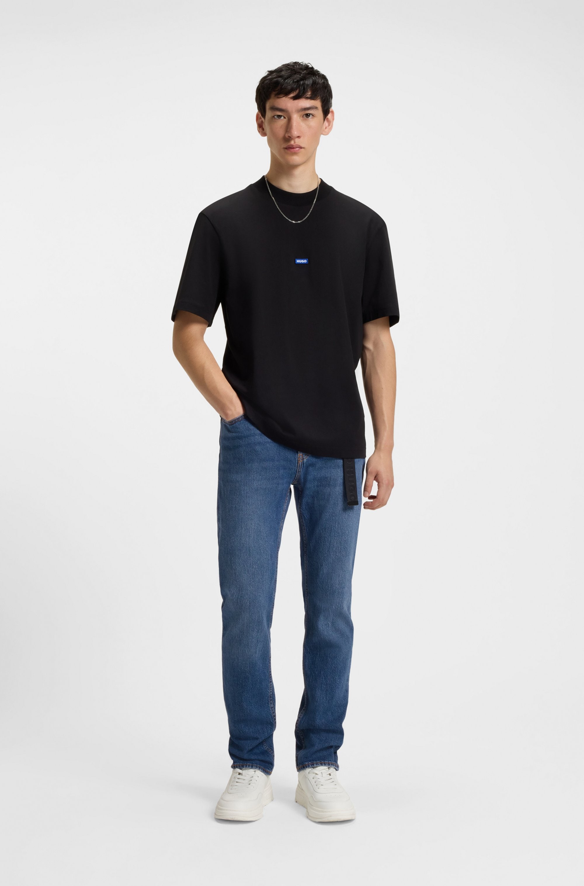 HUGO Blue Slim-fit-Jeans »Ash«, mit Stone-washed-Finish
