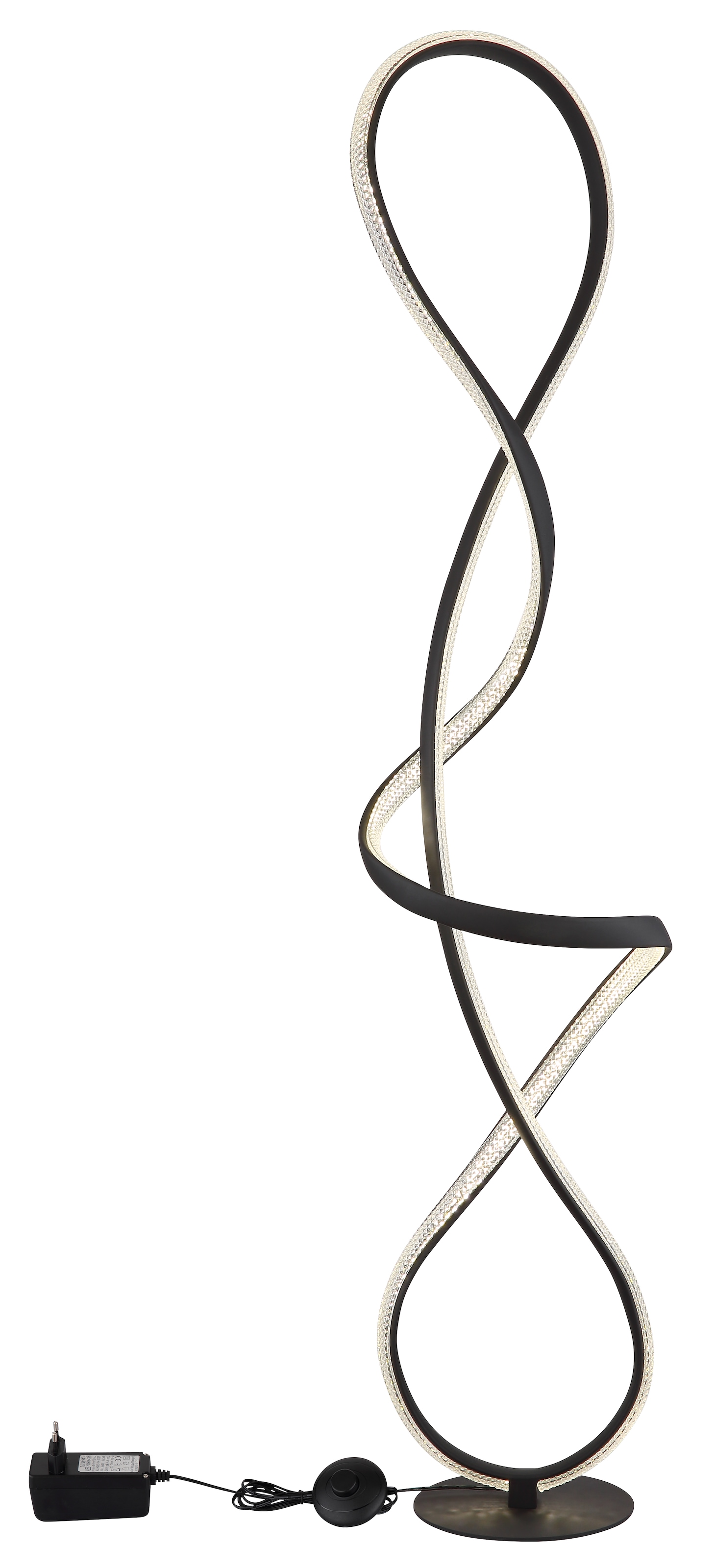 GLOBO LIGHTING Stehlampe »SWIRL« LED-Modul 1 Stk. Warmweiß Stehlampe Wohnzimmer Schlafzimmer Flur Design-Leuchte