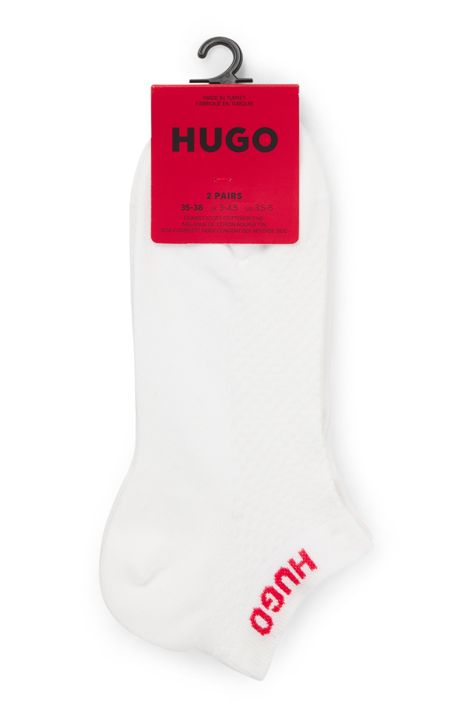 HUGO Underwear Kurzsocken Logos am Rand