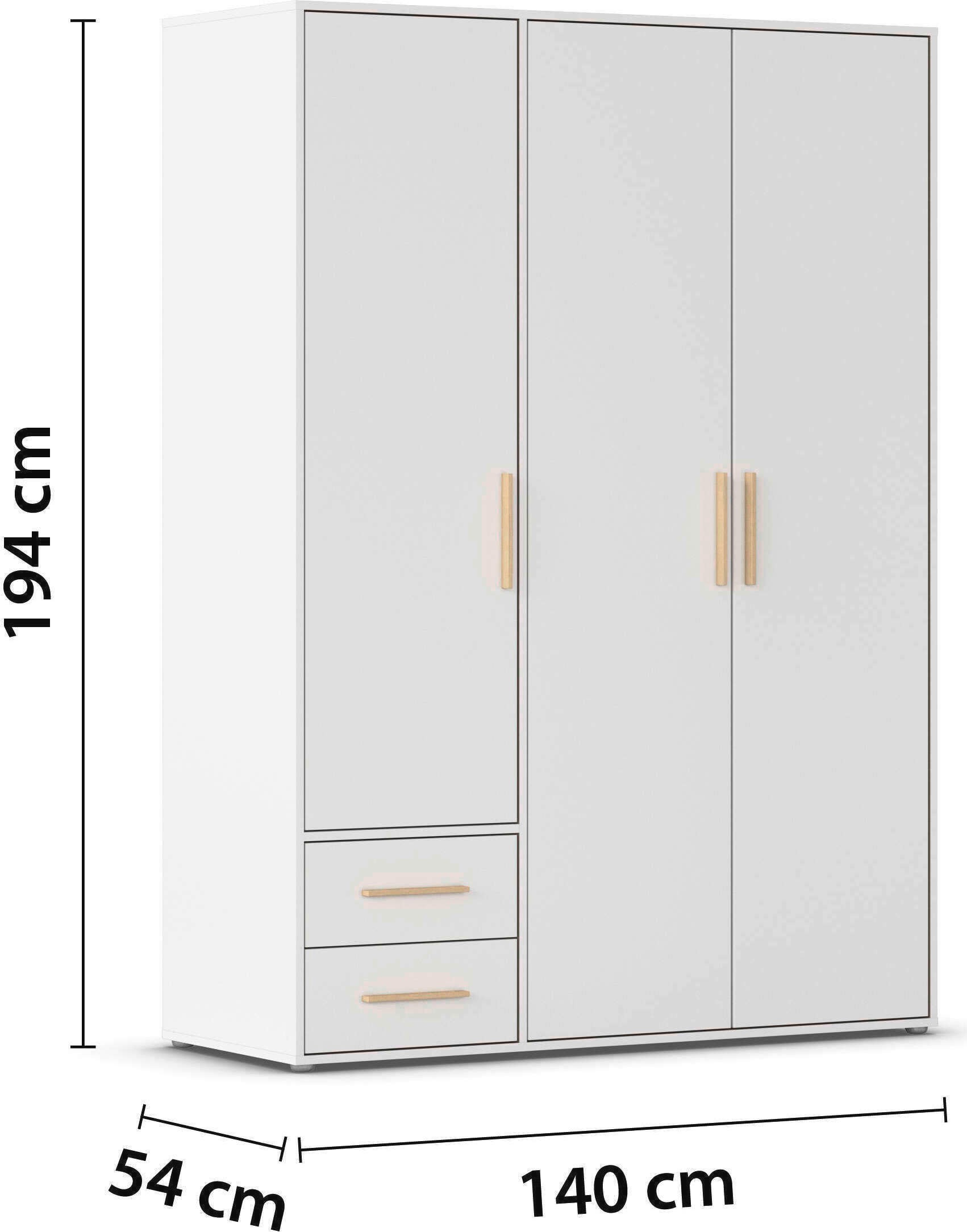 INOSIGN BY RAUCH Kleiderschrank »Schrank Garderobe Schlafzimmer Stauraum PAULLY TOPSELLER Wäscheschrank«, (mit 3 unterschiedlichen Griff-Varianten) 3 Griffvarianten MADE IN GERMANY