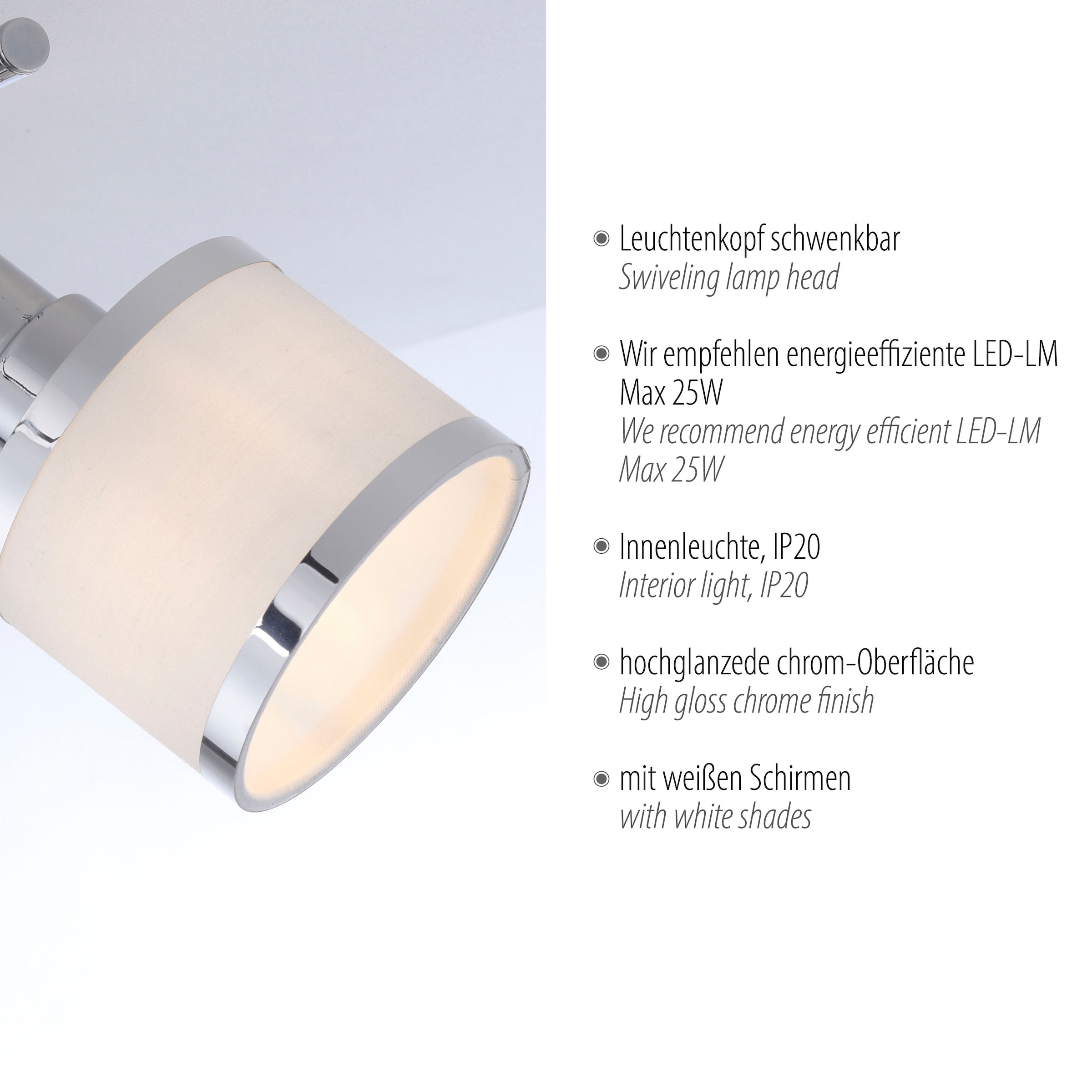 JUST LIGHT Deckenleuchte »ACCOR«, 2 flammig, Leuchtmittel E14 | ohne Leuchtmittel, ExklusiveE14