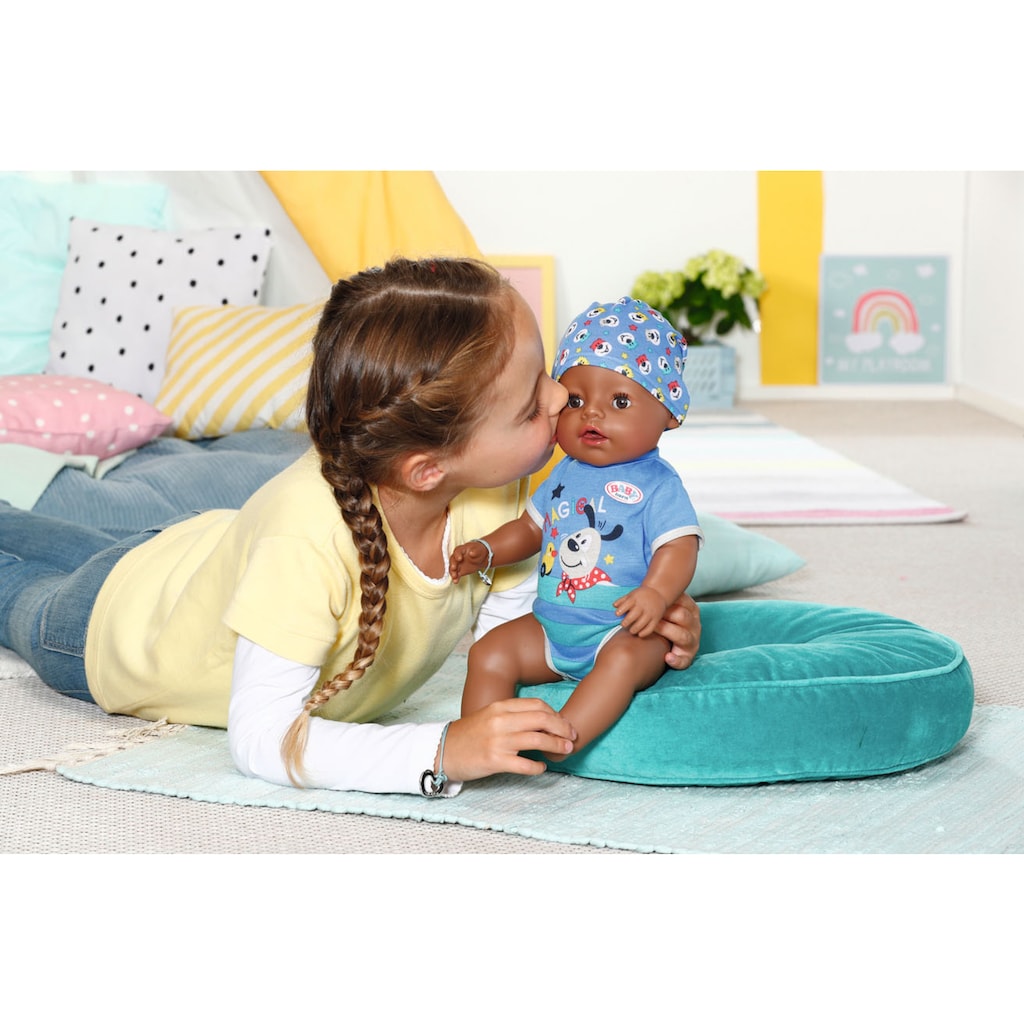 Baby Born Babypuppe »Magic Boy, Dolls of Colour, 43 cm«, mit lebensechten Funktionen