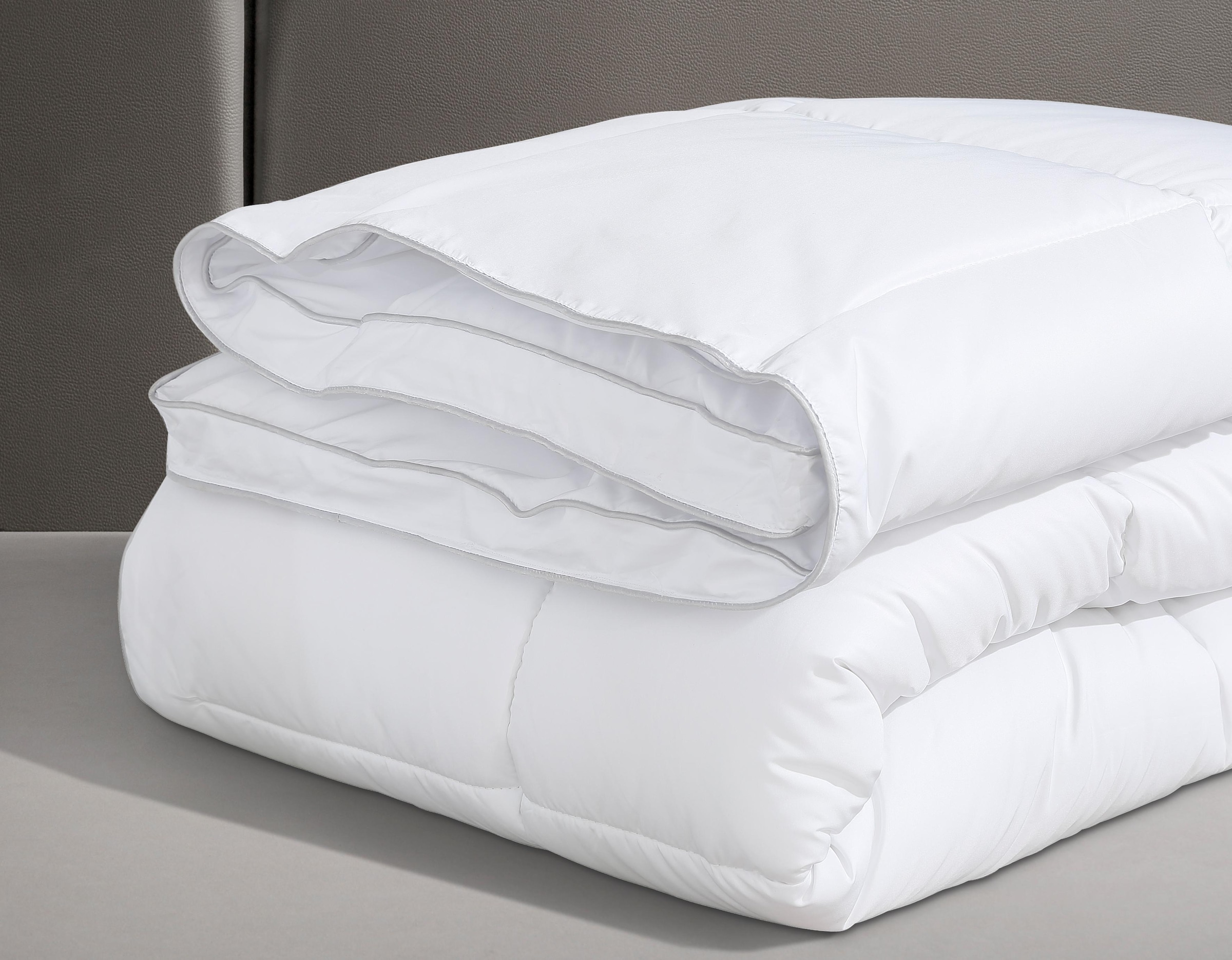 RIBECO Microfaserbettdecke + Kopfkissen »Isabel« Luxus Daunenfeeling mit natürlichem  Milbenschutz!