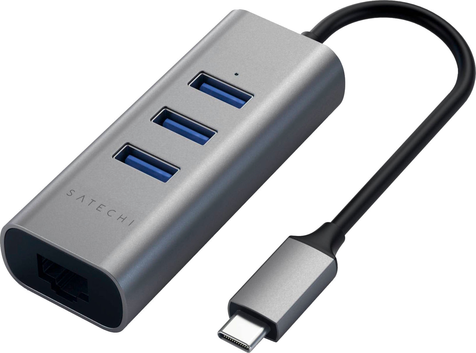 Satechi USB-Adapter »Type-C 2-in-1 3 Port USB 3.0 Hub & Ethernet«, USB 3.0 Typ A zu USB Typ C
