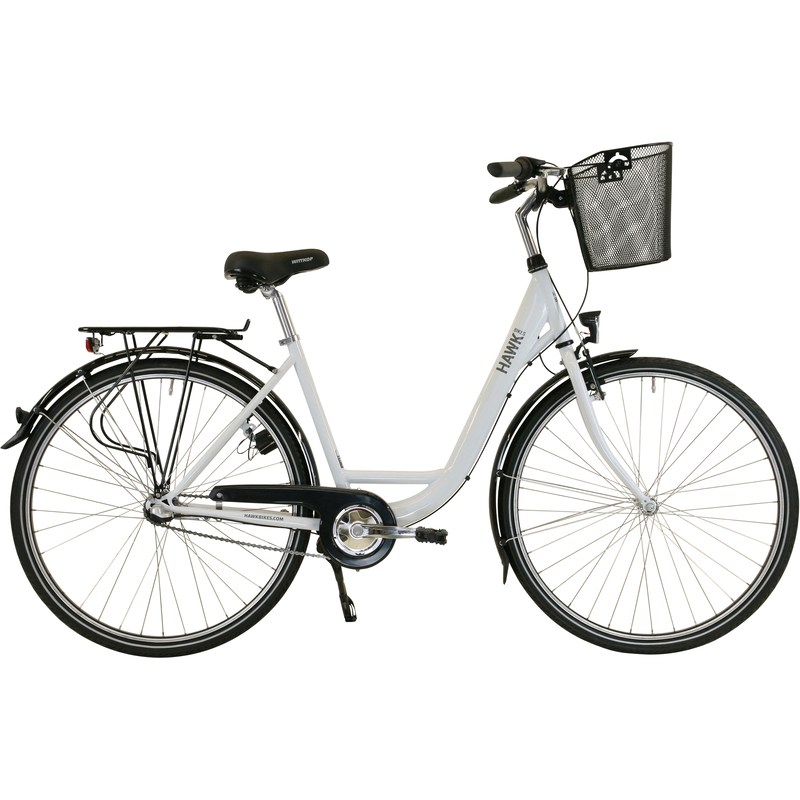 HAWK BIKES Cityrad »City Wave Premium Plus White« 3 Gang Shimano Nexus Schaltwerk für Damen und Herren weiß