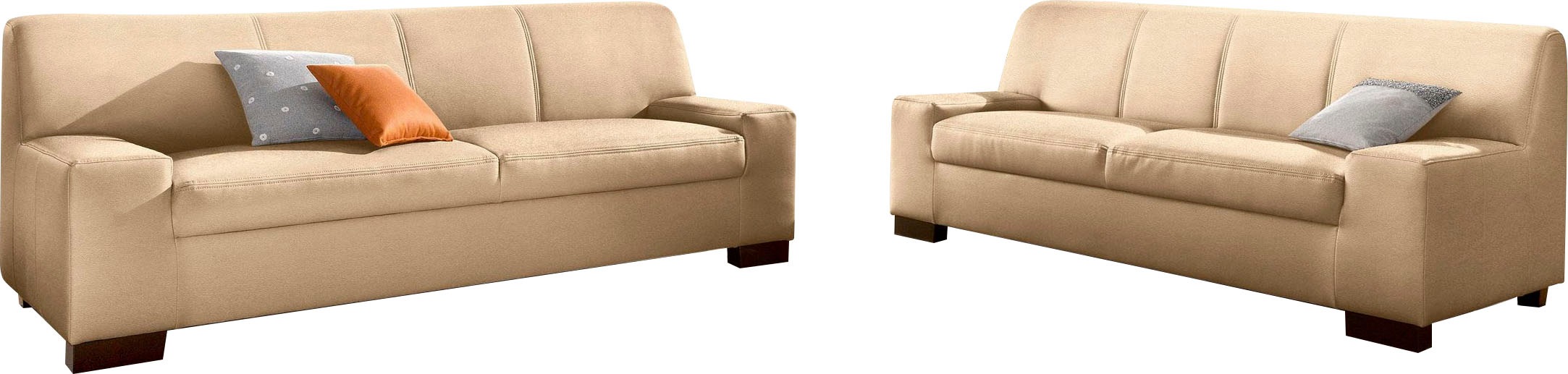 DOMO collection Polstergarnitur »Norma Top,elegant und modern, flache Armle günstig online kaufen