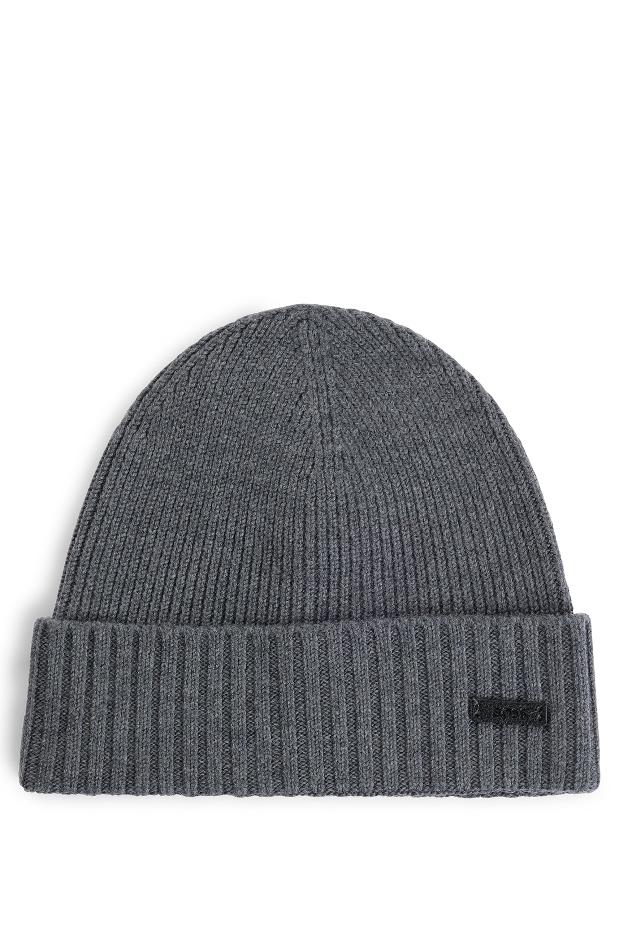 BOSS Beanie »Fati« aus Wolle in Rippenstrick, unisex