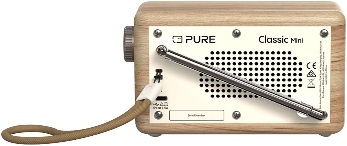 Pure Digitalradio (DAB+) »Classic Mini«, (Bluetooth Digitalradio (DAB+)-UKW mit RDS 5 W)