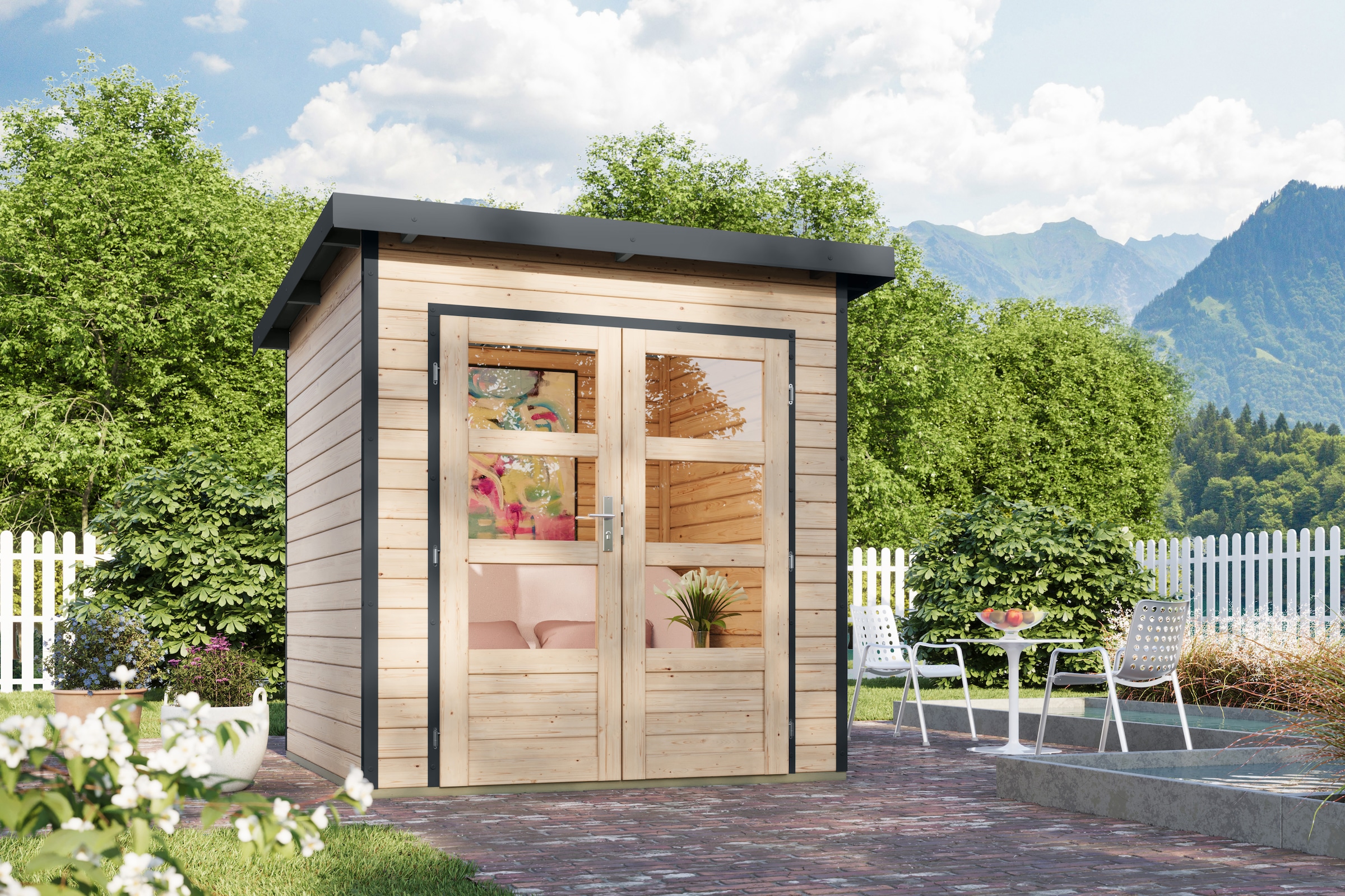 Karibu Gartenhaus »Plutino 1, in verschiedenen Farben«