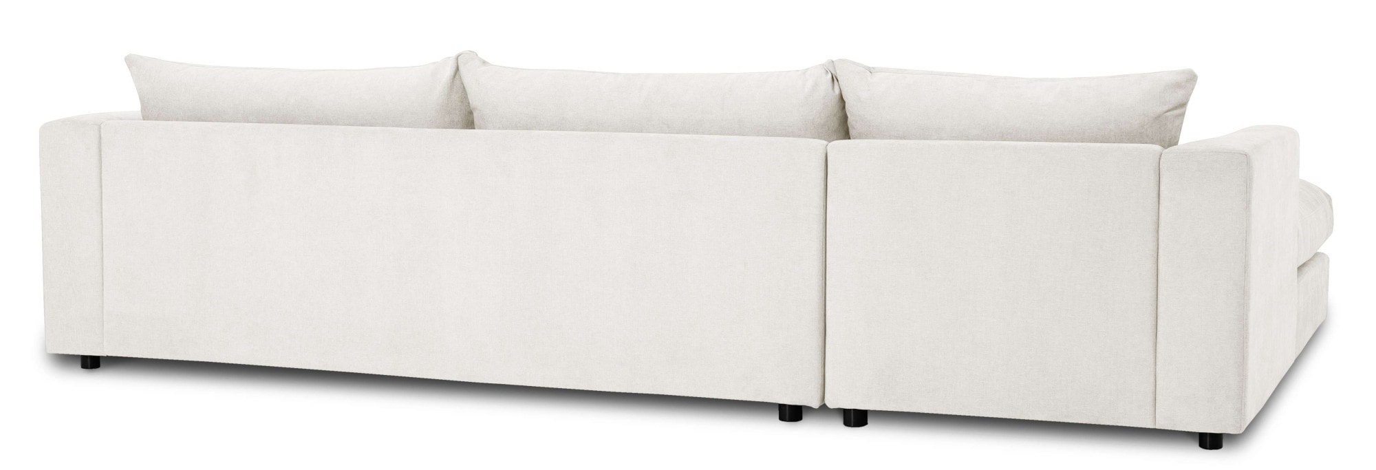 LeGer Home by Lena Gercke Ecksofa »Avelina«, (2 St.), Breite 297 cm, in Cord- und Chenille- Stoff, Rückenkissen mit Federn