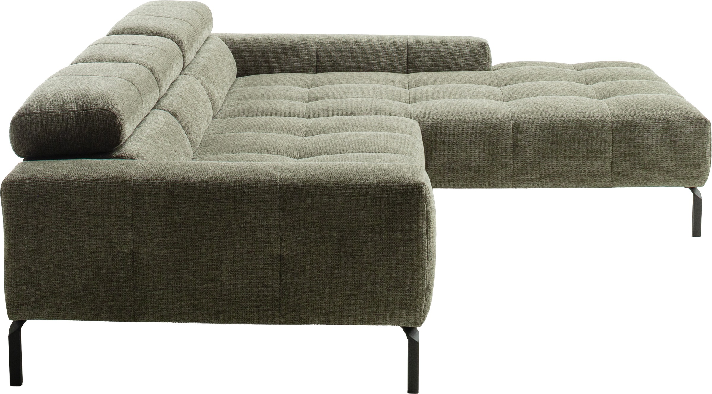 Home affaire Ecksofa »Claya Move, L-Form, Kopf- & Rückenverstellung, Breite 293 cm« Moderne Steppung, weicher Polsteraufbau & saugroboterfreundliche Höhe