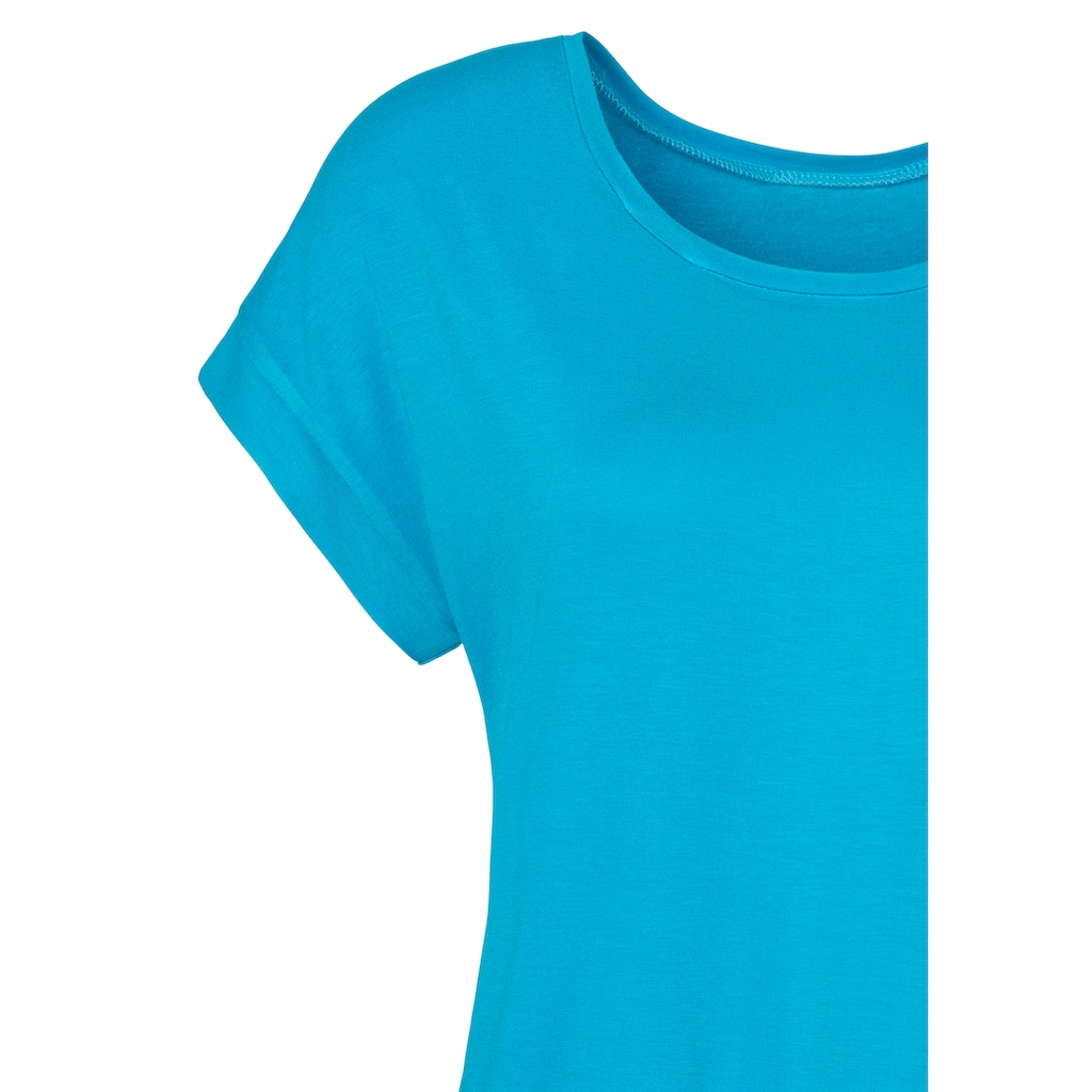 Vivance T-Shirt, (2er-Pack), mit elastischem Saumabschluss