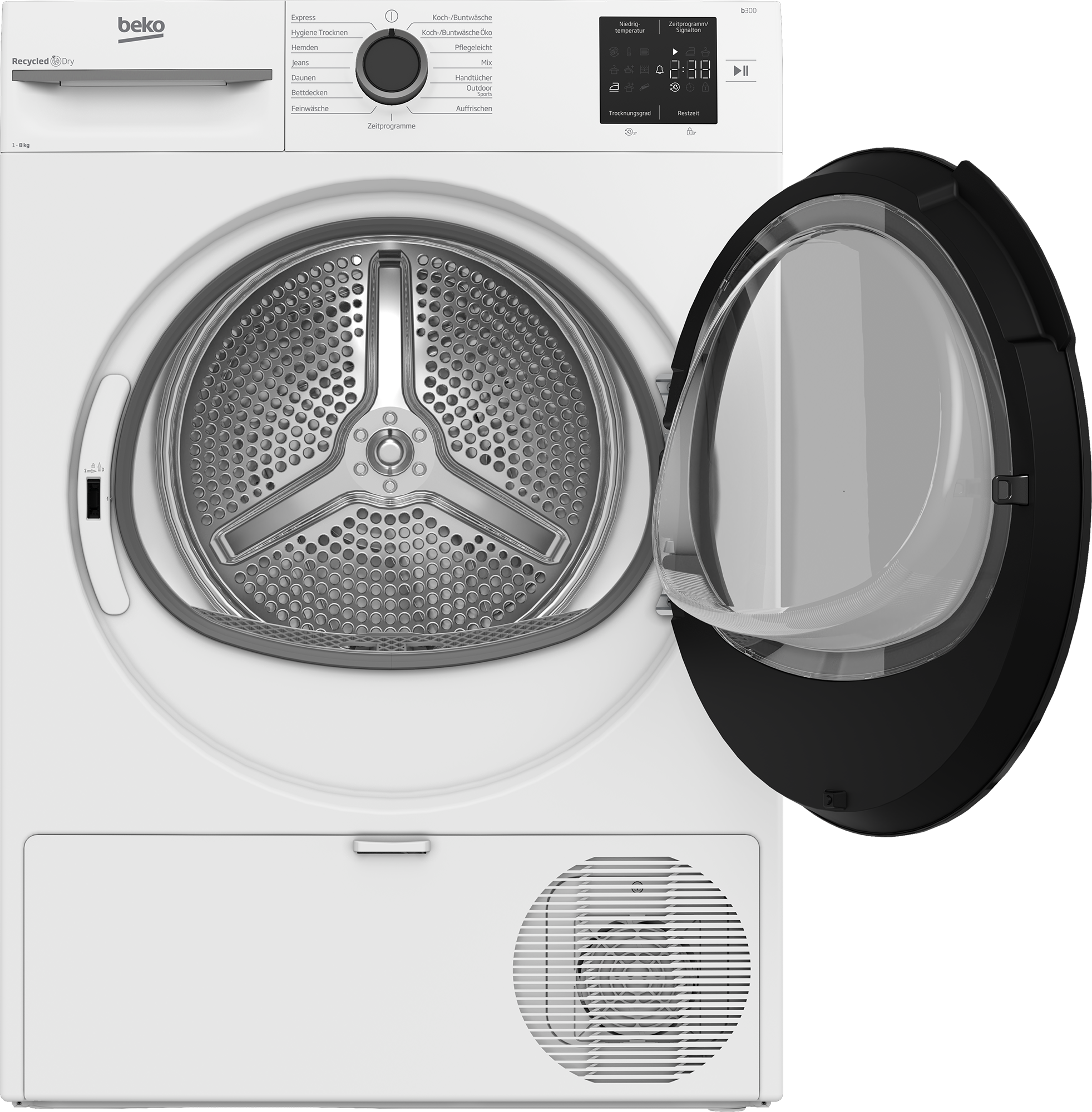 BEKO Wärmepumpentrockner »BMO3T382CW« AquaWave Schontrommel für besonders schonendes Trocknen