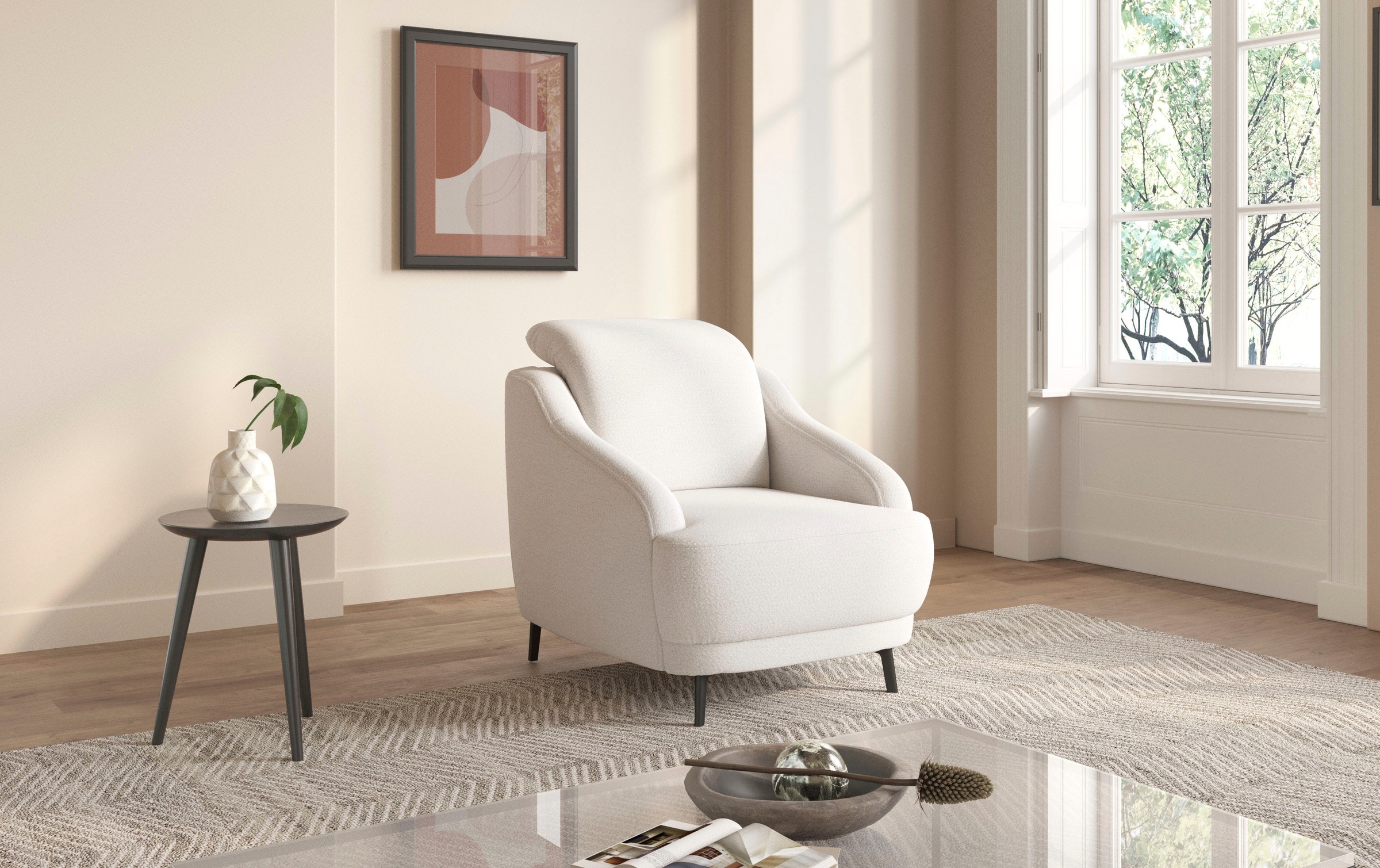 sit&more Sessel »Blues«, (1 St.), mit Metallfüßen, schwarz-matt günstig online kaufen