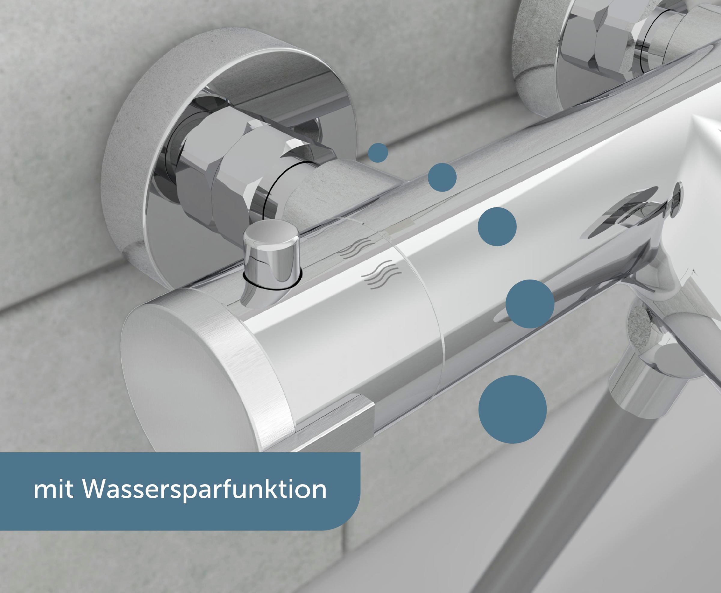 Schütte Wannenarmatur »London«, Thermostat, Mischbatterie Badewanne, Wasserhahn Bad, Wannenarmatur