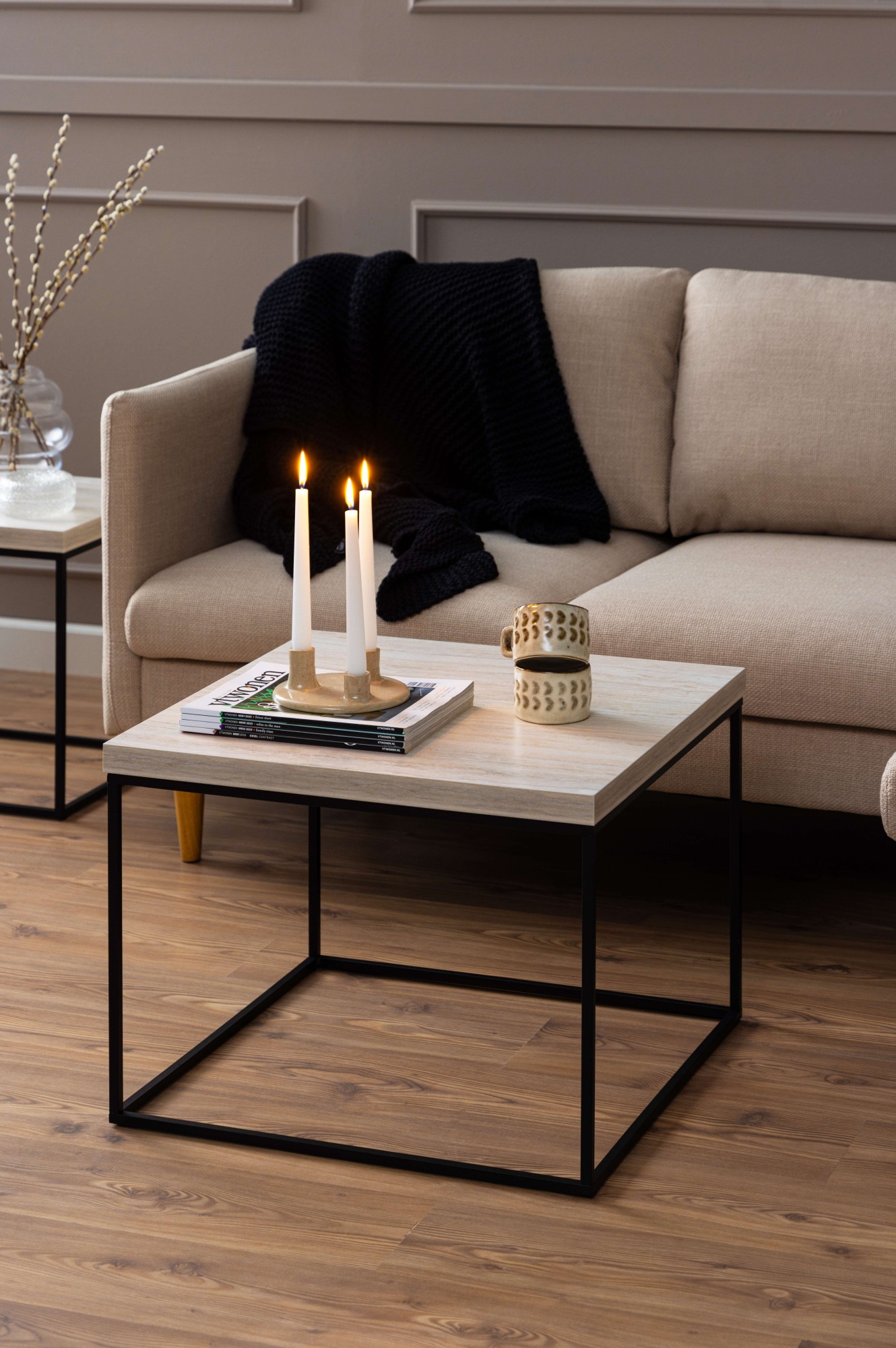 ACTONA GROUP Couchtisch »Barossa Wohnzimmertisch, Beistelltisch, Quadratisc günstig online kaufen