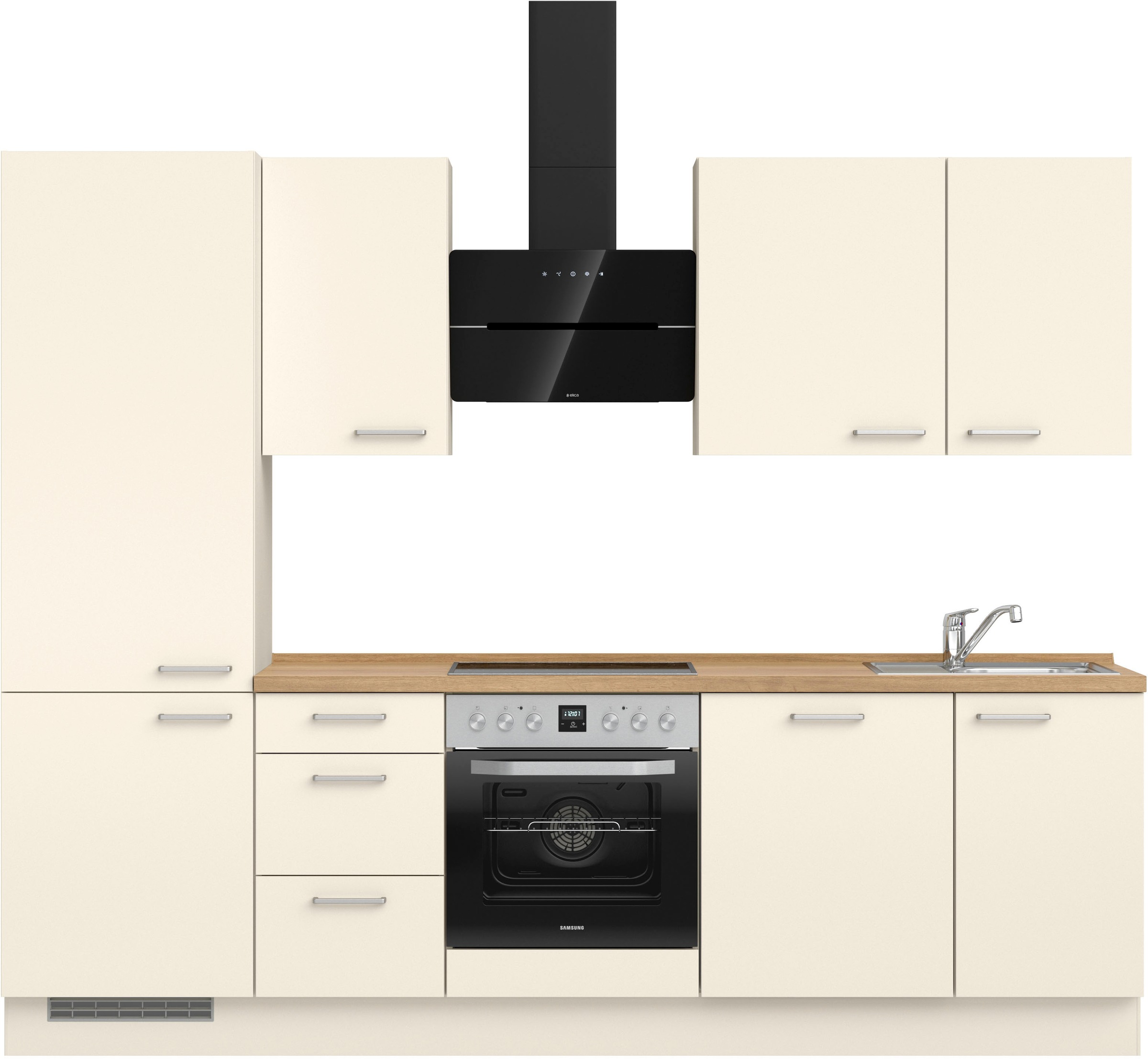 nobilia® Küchenzeile »"Touch II"«, vormontiert, Ausrichtung wählbar, Breite 270 cm, wahlw. mit E-Geräten