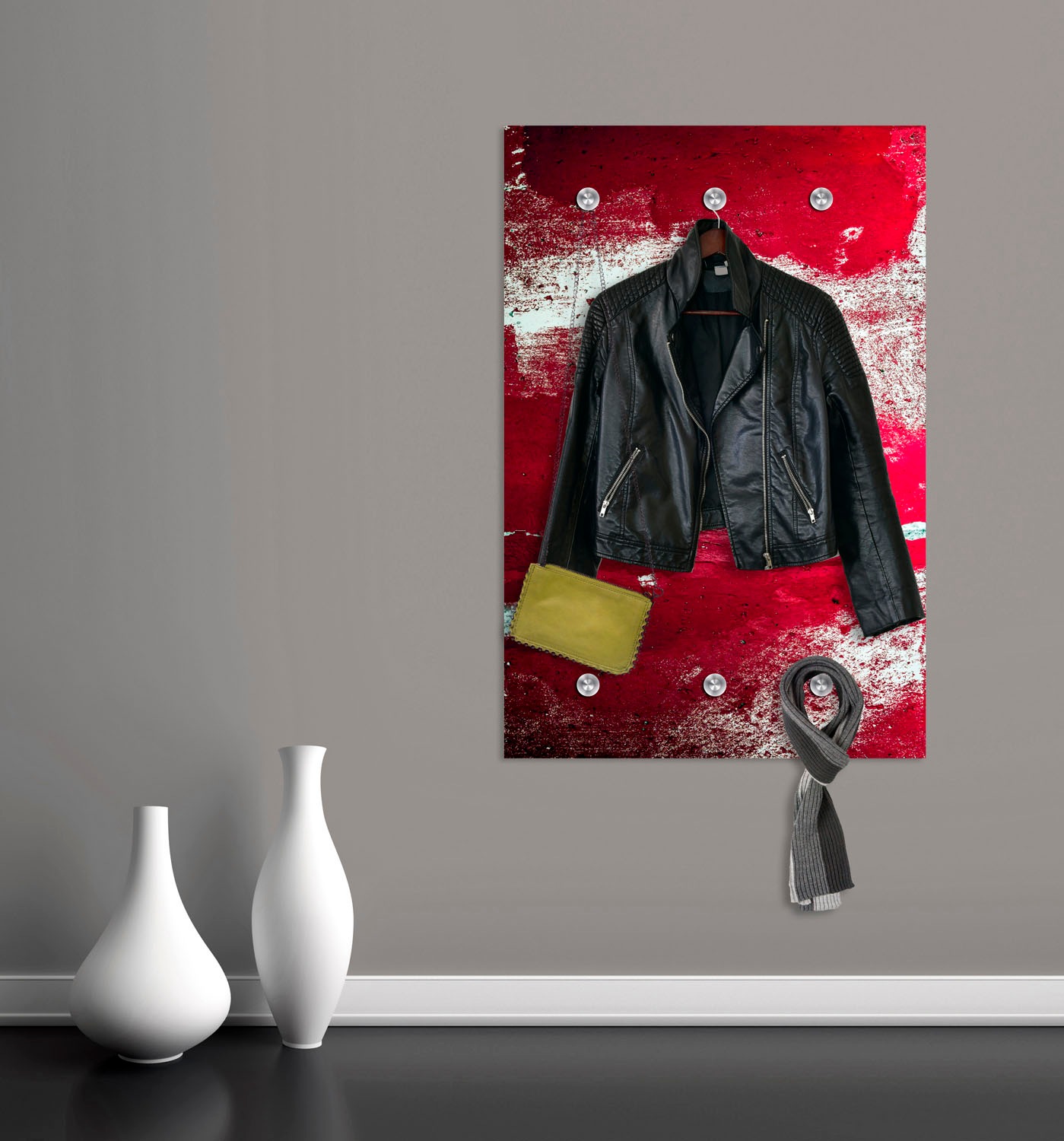 queence Garderobenleiste »Blätter«, mit 6 Haken, 50 x 120 cm günstig online kaufen