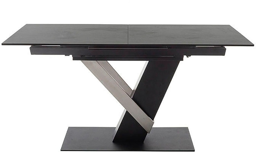 MCA furniture Esstisch »MASSARO Tisch mit Säule 160-210 cm«, (Einzelstück), Keramik, Metall, Synchronauszug, ausziehbar, 6-8 Pers.