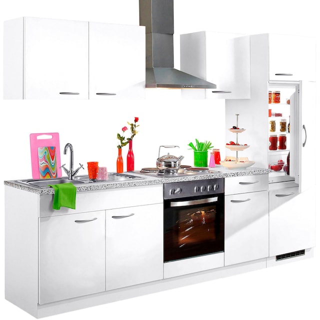 wiho Küchen Küchenzeile »Kiel«, mit E-Geräten, Breite 270 cm online kaufen