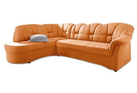 DOMO collection Ecksofa »Papenburg, zeitlose Rückensteppung, elegante Armlehne, L-Form«, mit Ottomane, wahlweise mit Bettfunktion