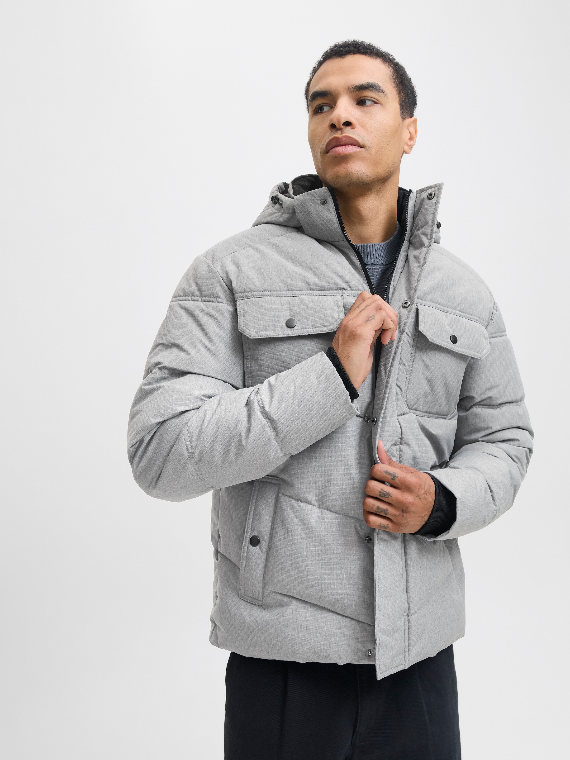 Jack & Jones Steppjacke »JJMORGAN PUFFER JACKET« mit Kapuze