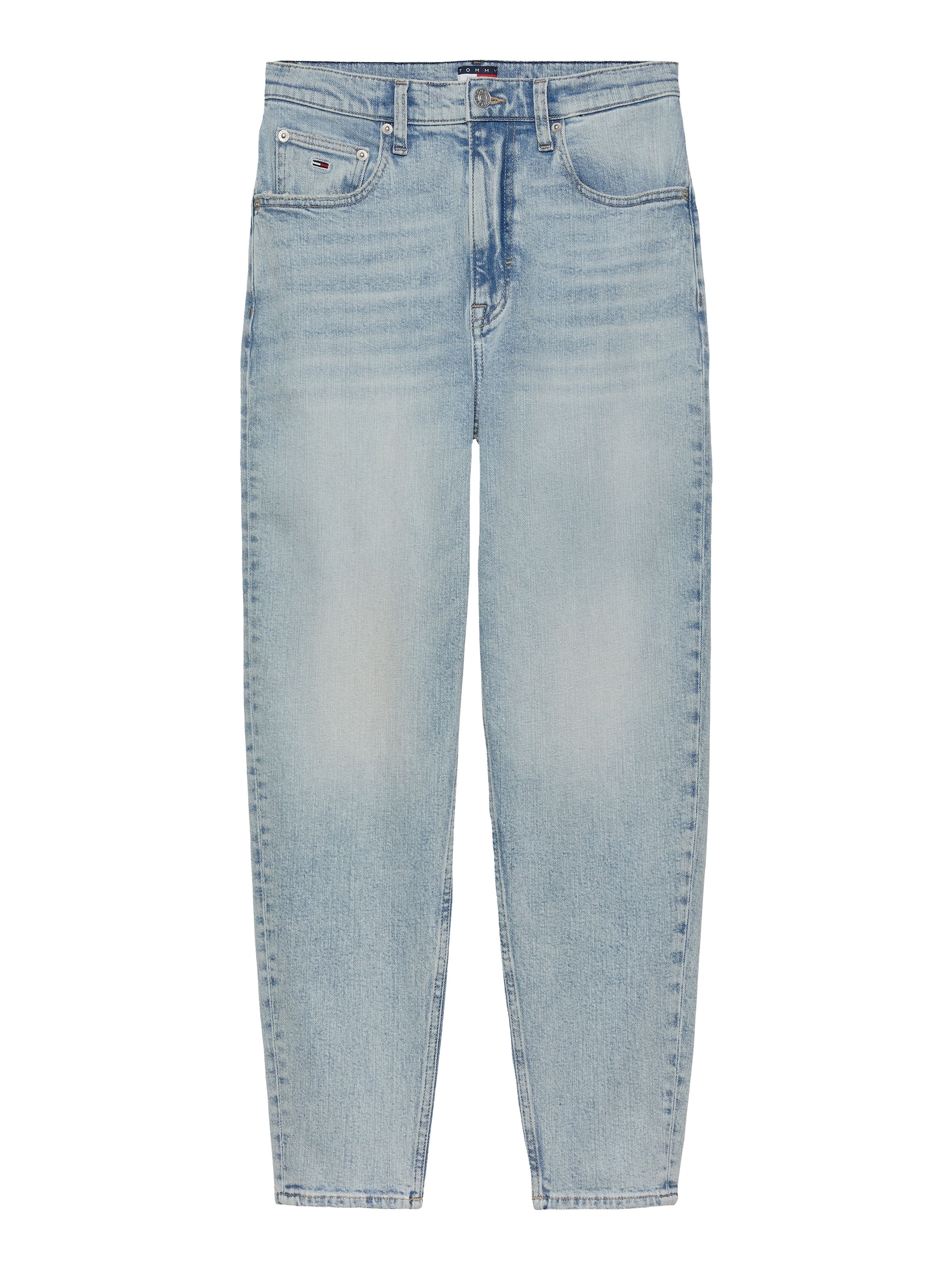 Tommy Jeans Mom-Jeans »MOM JEAN UH TPR«, mit Logo-Stickereien, in knöchelfreier Länge