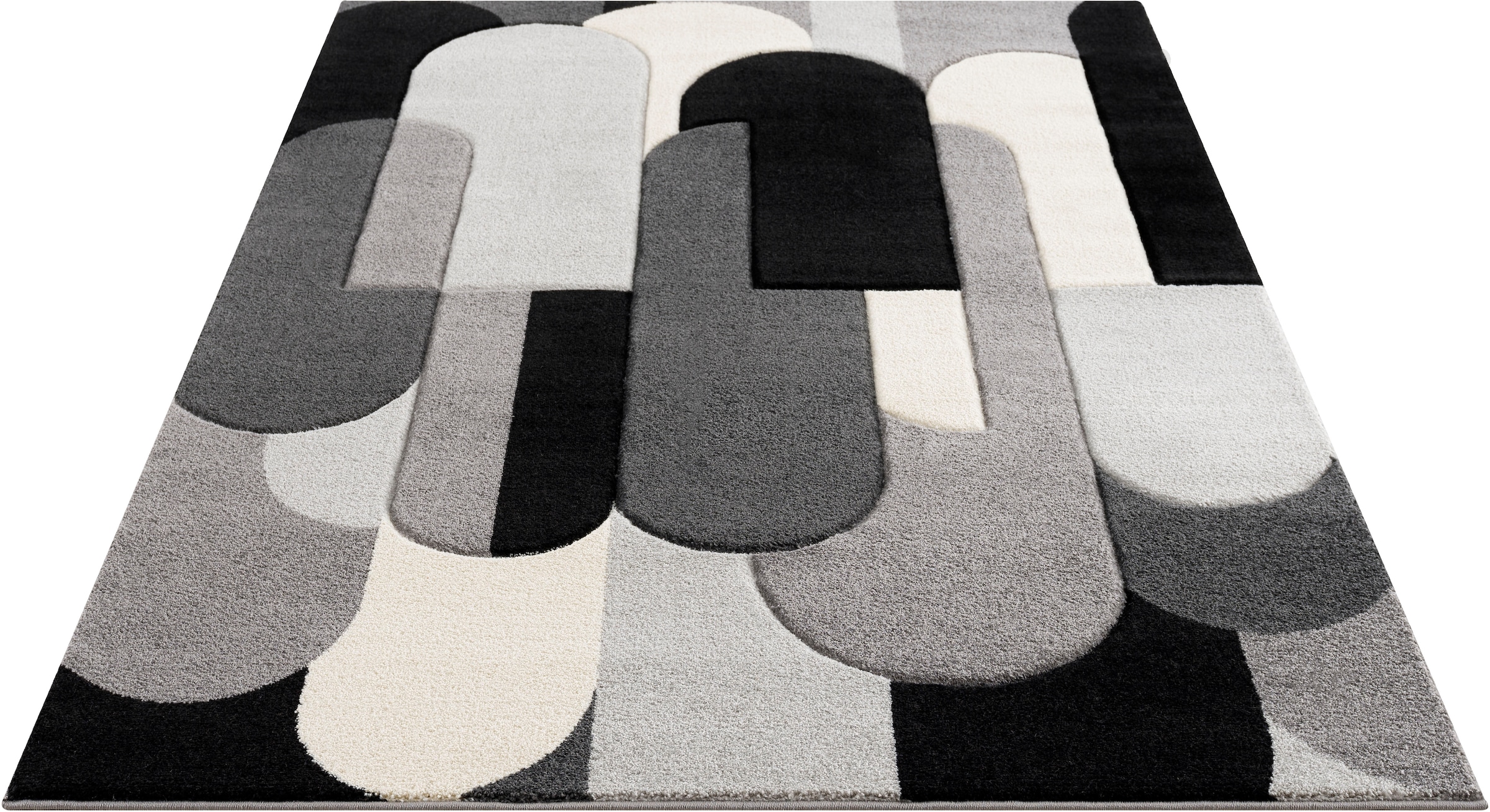 my home Teppich »Pautz«, rechteckig, handgearbeiteter Konturenschnitt, Hoch- Tief-Effekt, wende-Teppich bequem und schnell bestellen