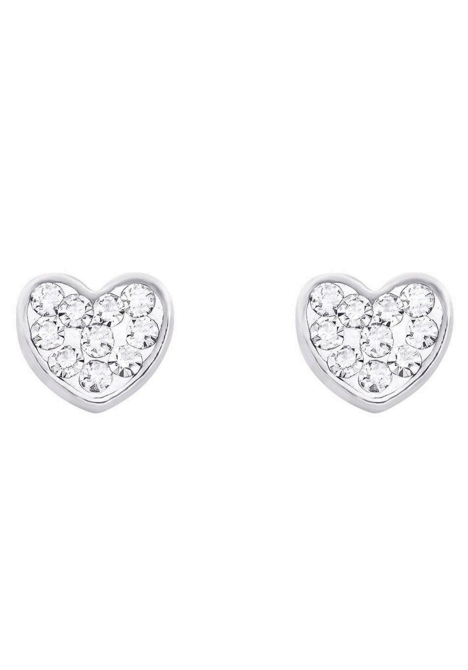 Amor Paar Ohrstecker »Herzen, 9968459«, mit Kristallstein