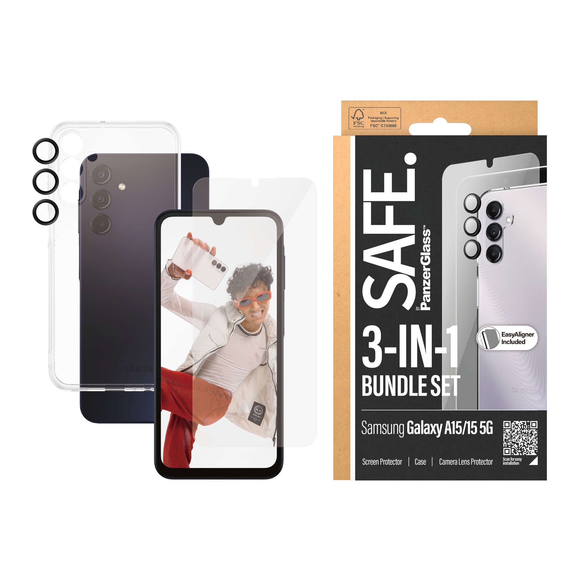 SAFE by PanzerGlass Displayschutzglas »3-in-1 Bundle Set Screen Protector, günstig online kaufen