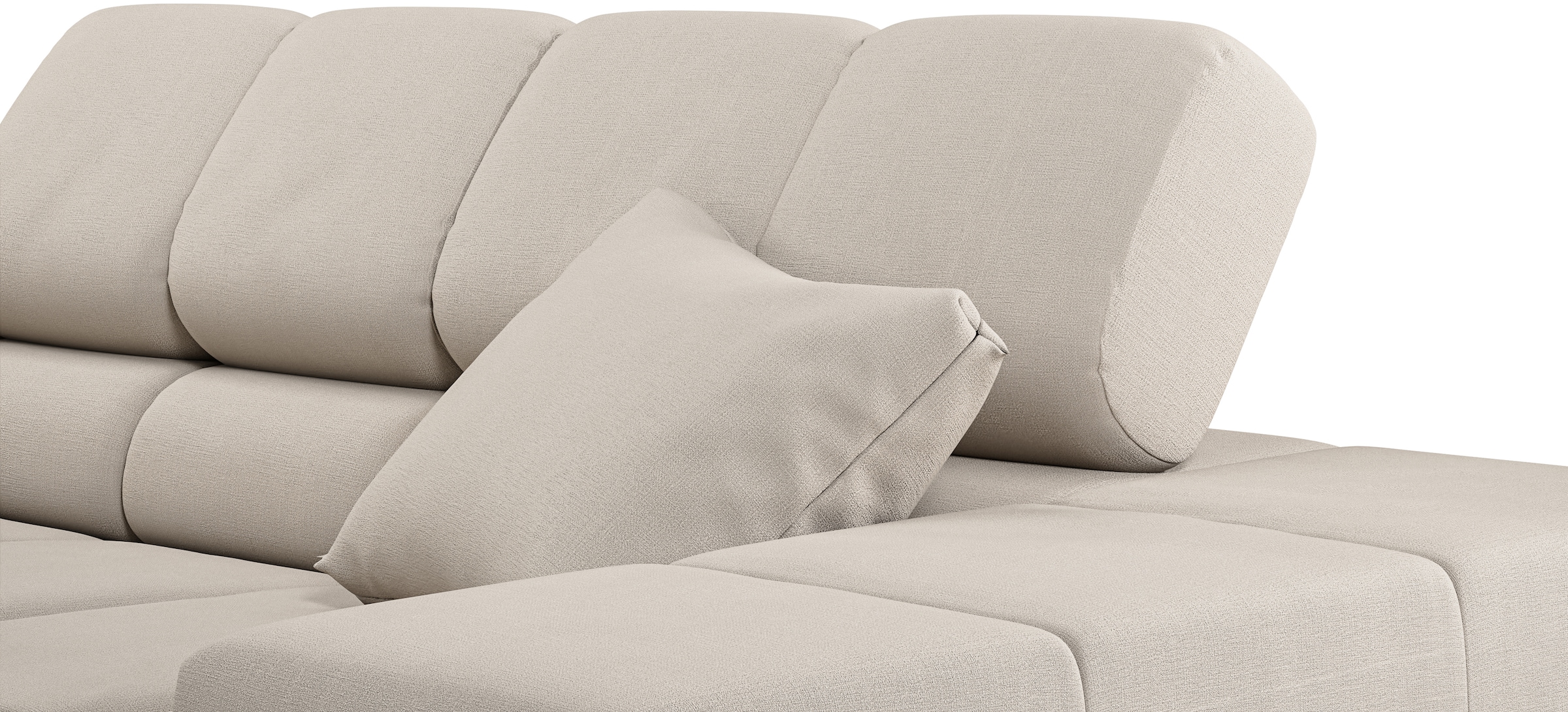 INOSIGN Ecksofa »Ancona incl. Kopfteilverstellung, Breite 319cm, L-Form«, wahlweise motorische Sitztiefenverstellung, auch in Cord + Easy Care