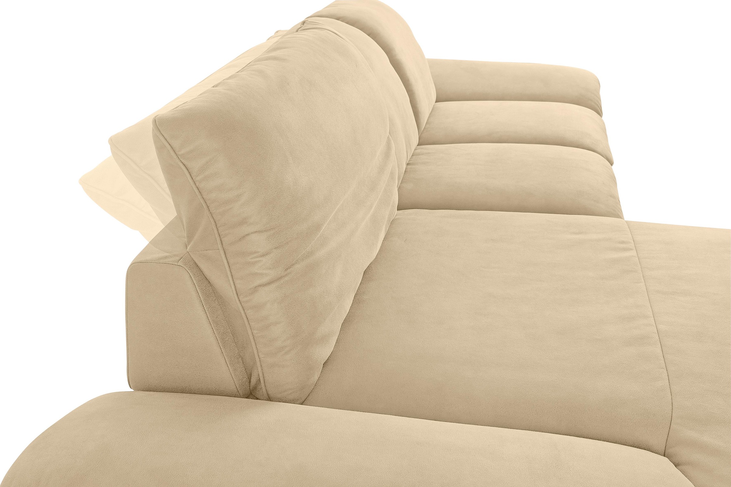 W.SCHILLIG Ecksofa »enjoy&MORE, Designsofa, elegant und bequem, L-Form«, mit Sitztiefenverstellung, Füße silber matt, Breite 310 cm