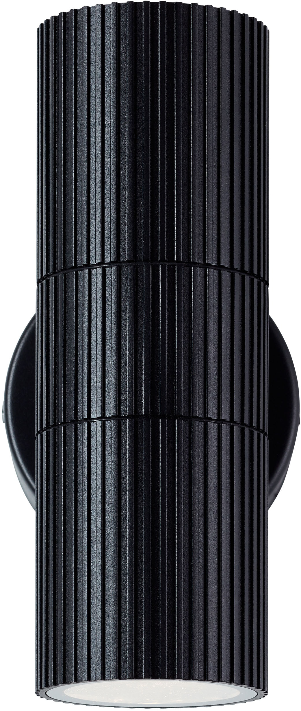 my home Außen-Wandleuchte »KEOLA« GU10 1 Stk. Up- & Down Light, GU10 , IP44, 9 x 18 x 11 cm, Aluminium/Glas, schwarz