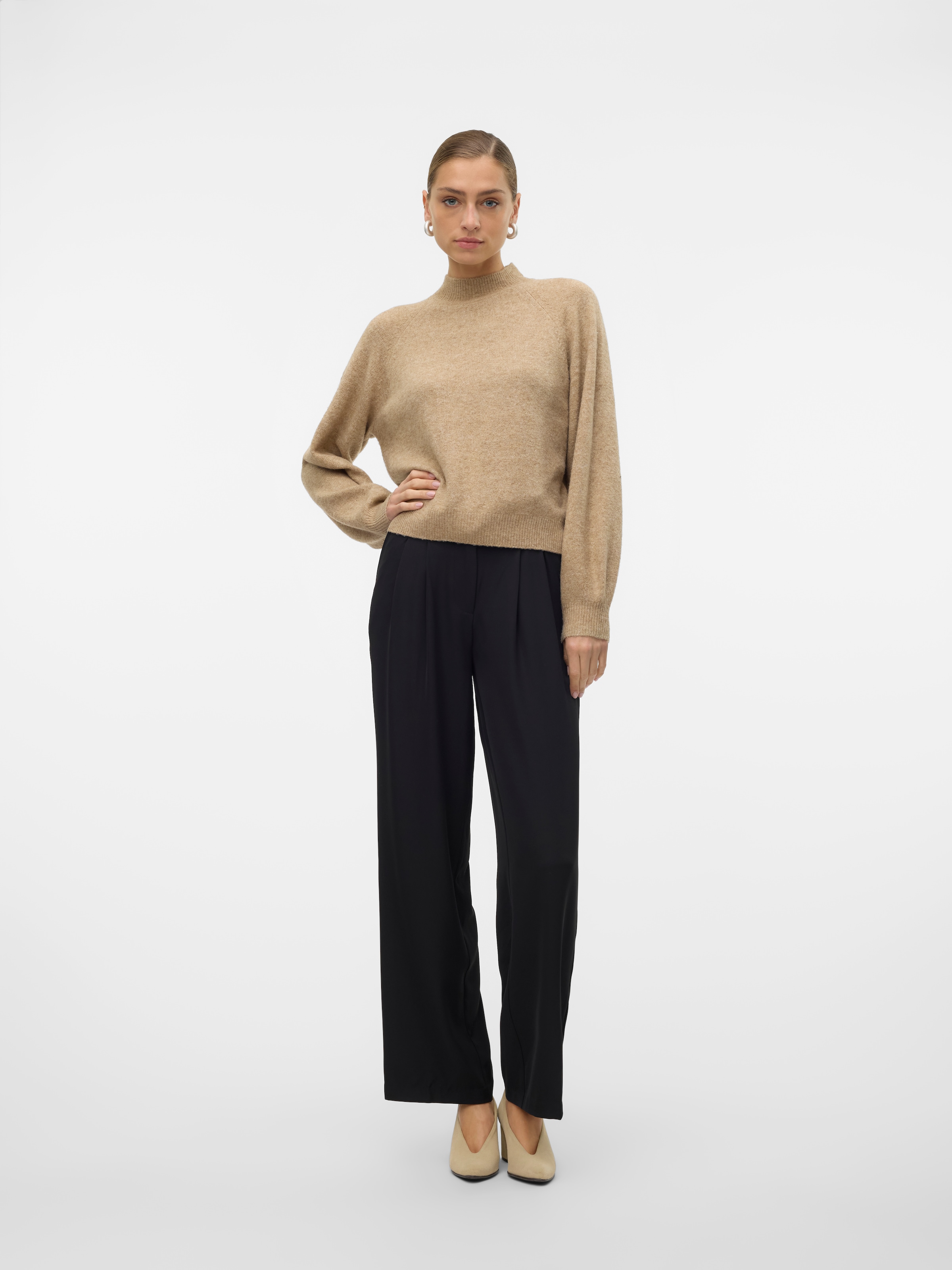 Vero Moda Strickpullover »VMLEAF LS HIGH NECK PULLOVER ENT«