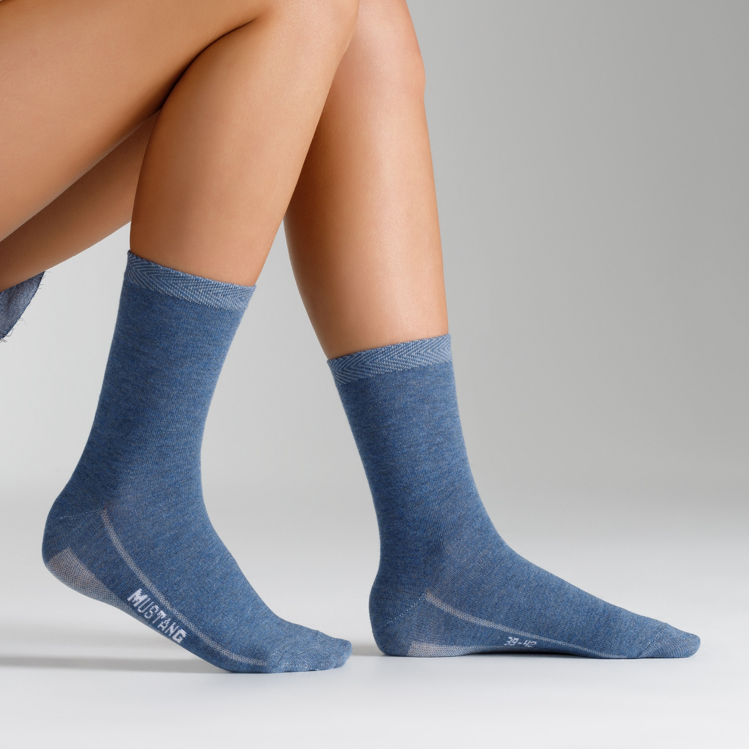 MUSTANG Socken 6 Paar tlg. mit verstärktem Fersen- und Zehenbereich