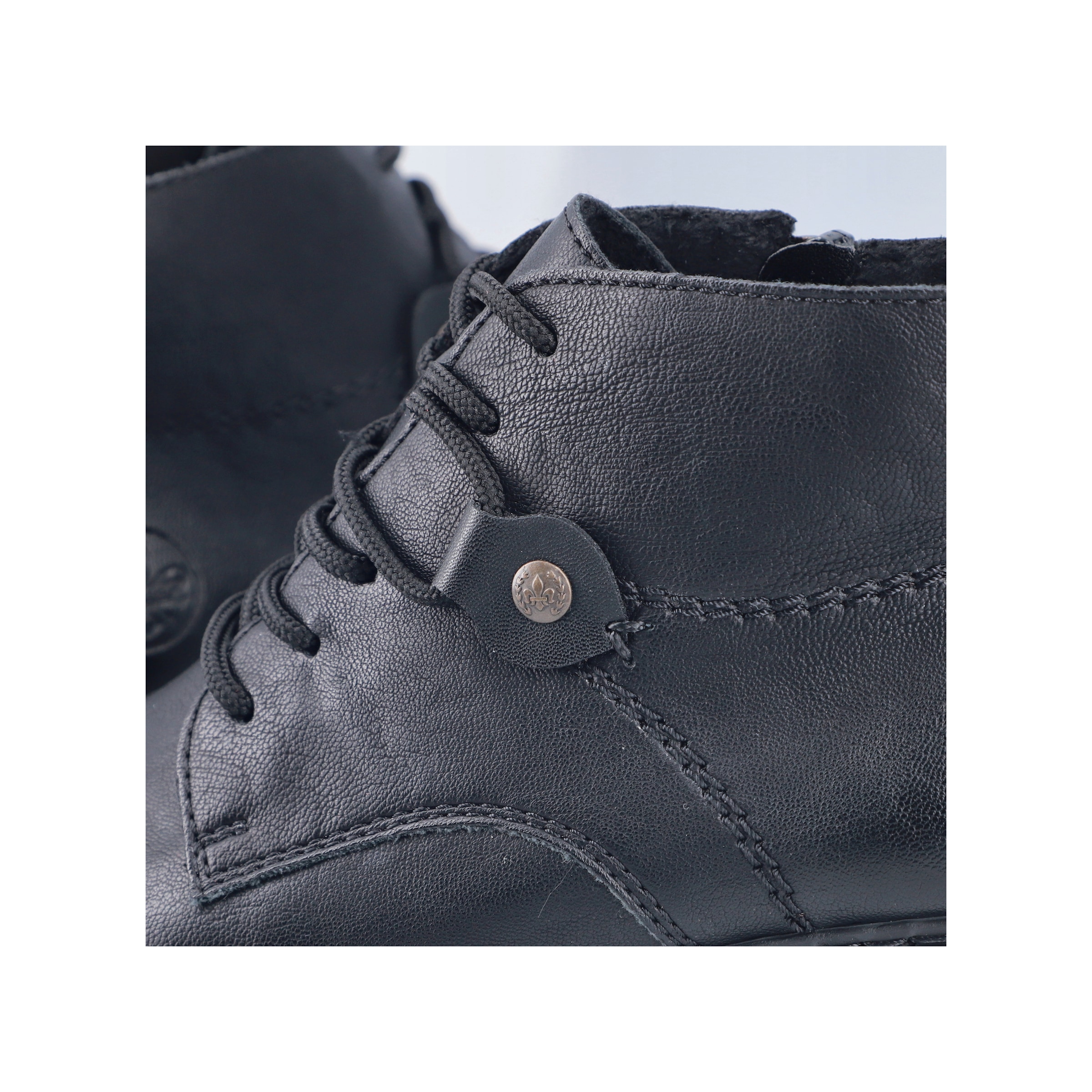 Rieker Schnürstiefelette  Schnürboots, Blockabsatz, mit Logoprägung an der Ferse