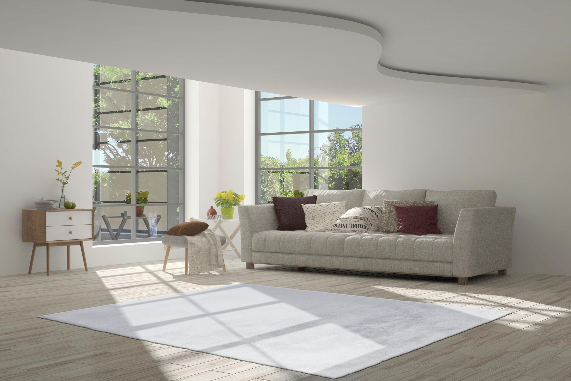 calo-deluxe Hochflor-Teppich »Vogesen 212«, rechteckig, 45 mm Höhe, Kunstfell, Wohnzimmer