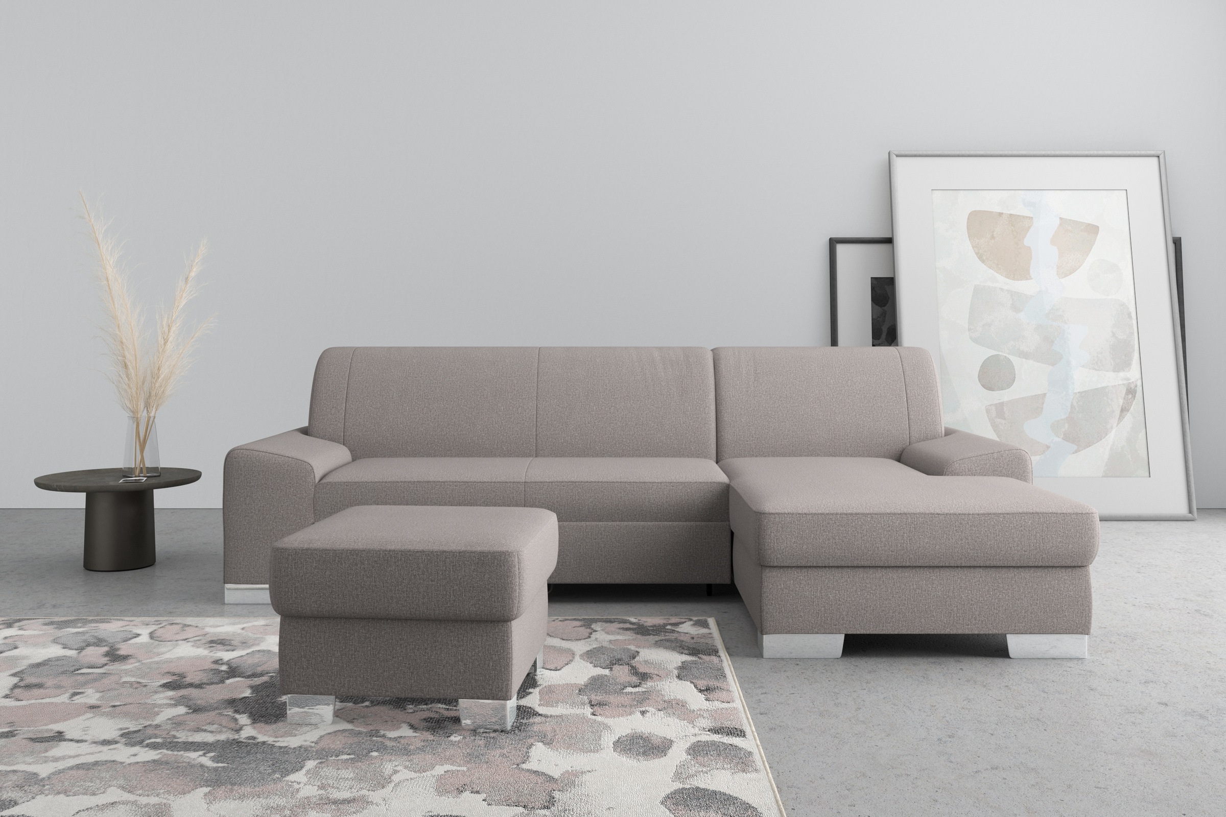 DOMO collection Ecksofa »Anzio L-Form, whlw. Bettfunktion, Federkern, hochw günstig online kaufen