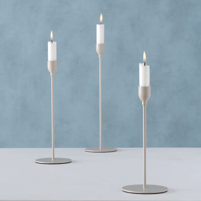 BOLTZE Kerzenhalter »Malte«, (Set, 3 St.), aus Eisen, in unterschiedlichen  Höhen auf Rechnung kaufen