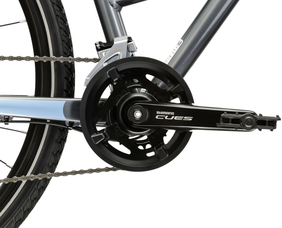 Kross Crossrad »Crossrad Damen 28" Evado 5.0 grau 18 Gänge« 18 Gang Shimano CUES U3020 Schaltwerk Kettenschaltung