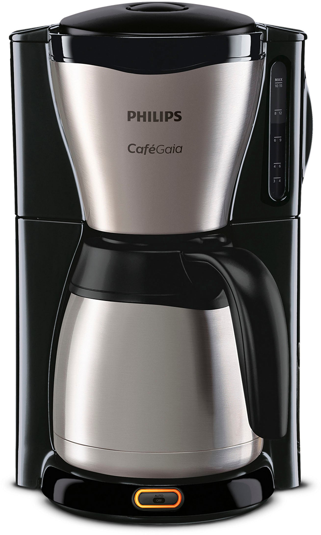 Philips Filterkaffeemaschine »Gaia HD7546/20 Viva Collection« 1,2 l Kaffeekanne Papierfilter 1x4 mit Thermokanne, Tropfstopp und Abschaltfunktion, silber