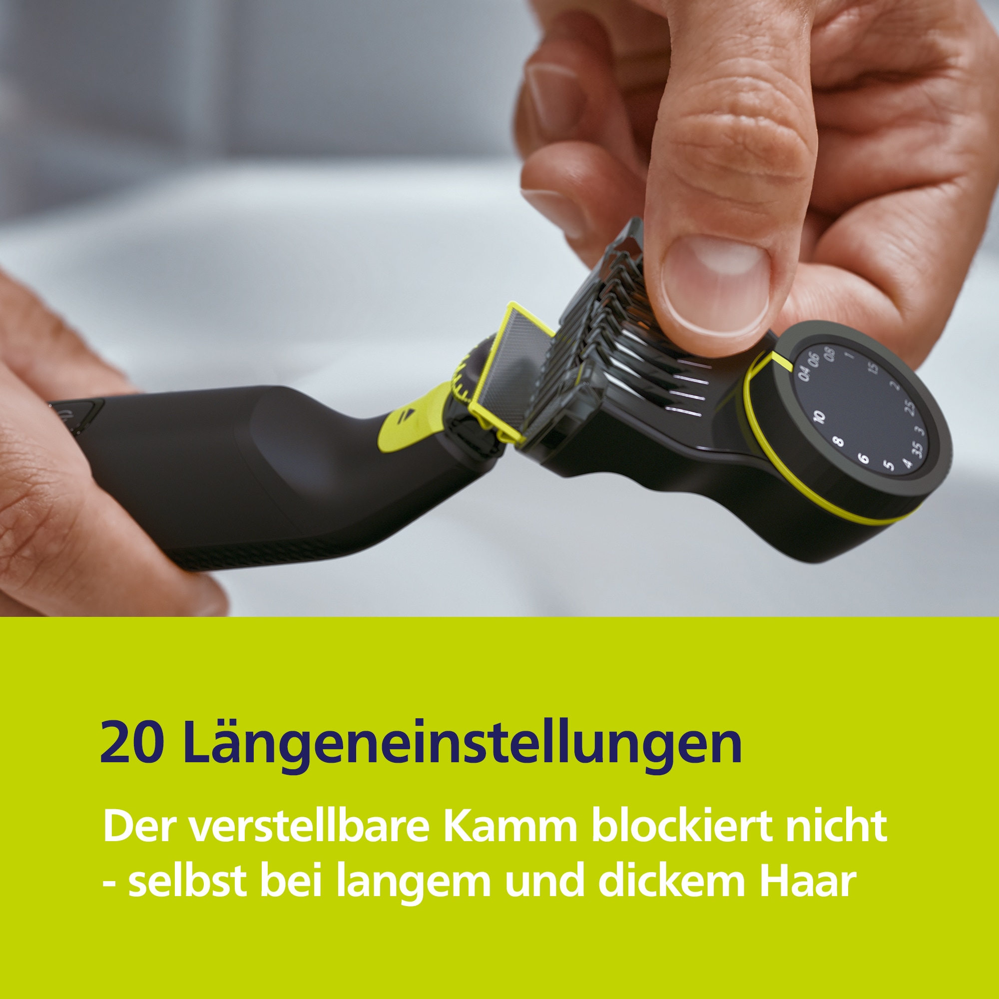 Philips Elektrorasierer »OneBlade Pro 360 Face & Body QP6652/30«, 3 St. Aufsätze, 360 Grad Klinge, 20 Längeneinstellungen, inkl. Ladestation & Reiseetui