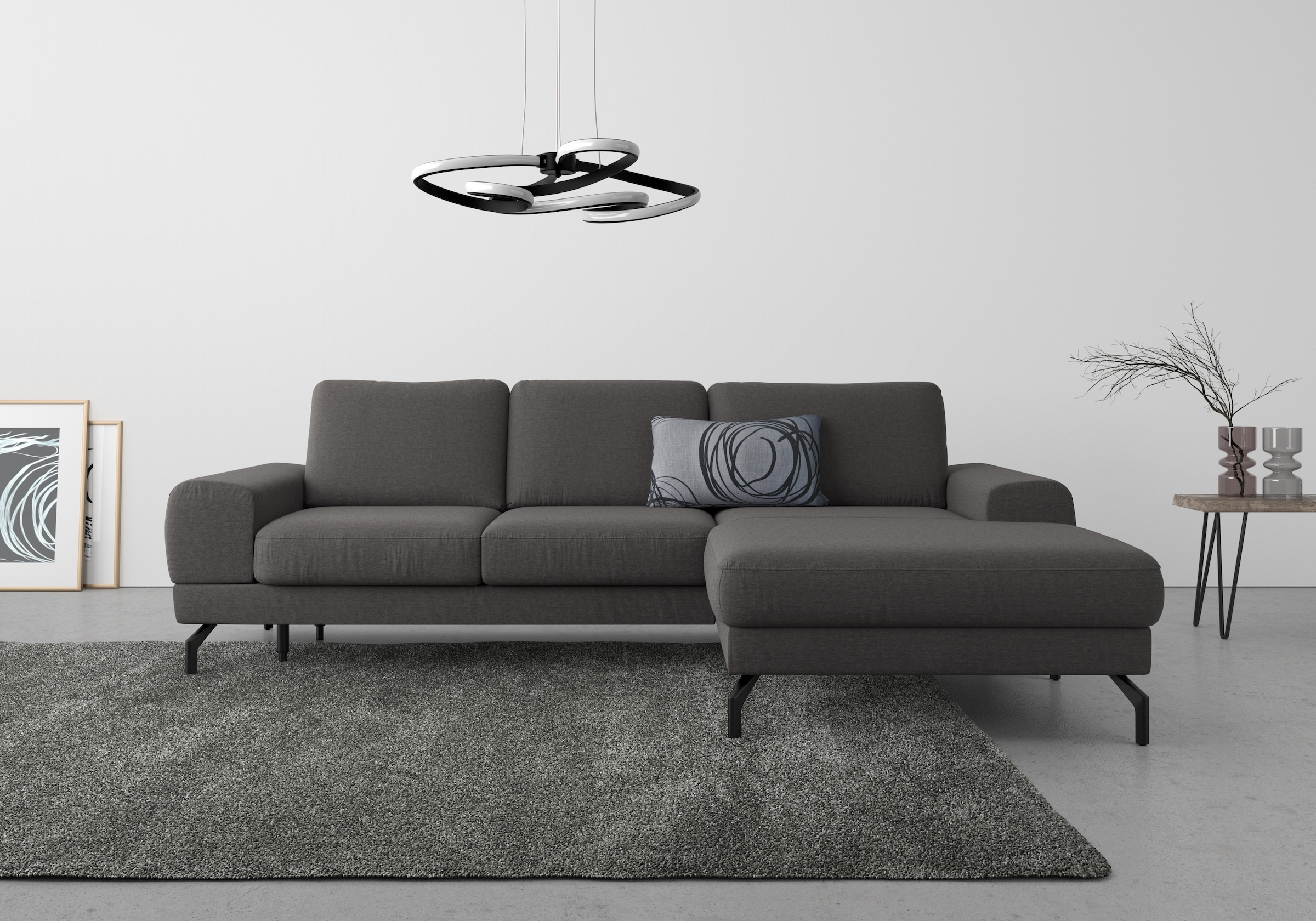 sit&more Ecksofa »Cinturo L-Form«, inklusive Sitztiefenverstellung und Federkern, Sitzhöhe 48 cm