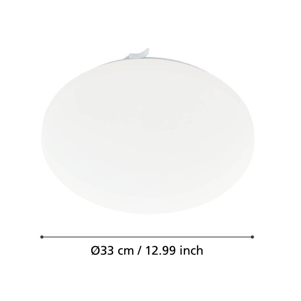 EGLO LED Deckenleuchte »FRANIA«, LED-Board, Warmweiß, weiß / Ø33 x H7 cm / inkl. 1 x LED-Platine (je 14,6W, 1600lm, 3000K) - Deckenlampe - Schlafzimmerlampe - Büroleuchte - Lampe - Schlafzimmer - Küche - Flur - Flurlampe - Küchenlampe