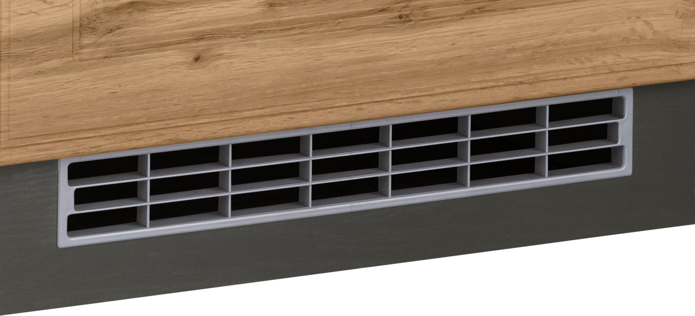 KOCHSTATION Kühlumbauschrank »KS-Stockholm«, 60 cm breit, hochwertige MDF-Fronten mit Fräsung