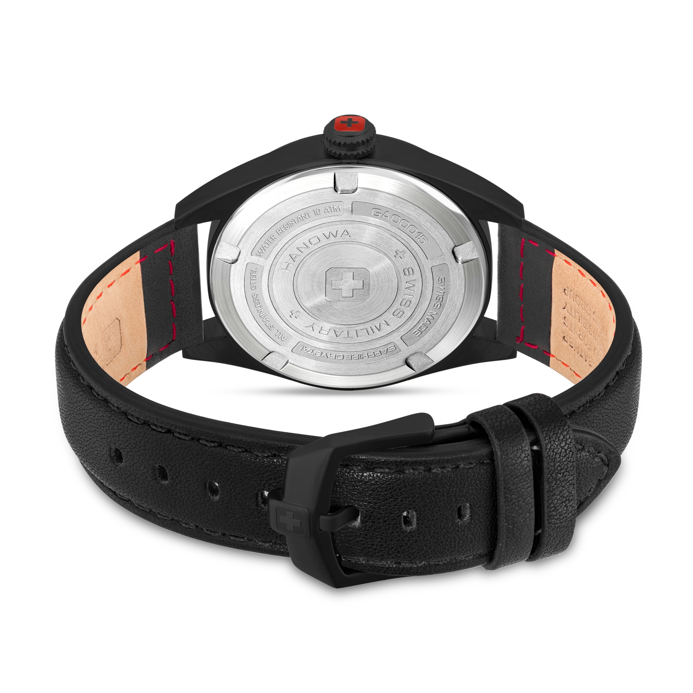 Swiss Military Hanowa Quarzuhr »Greyhound« Armbanduhr, Herrenuhr, Swiss Made, Lederarmband, analog