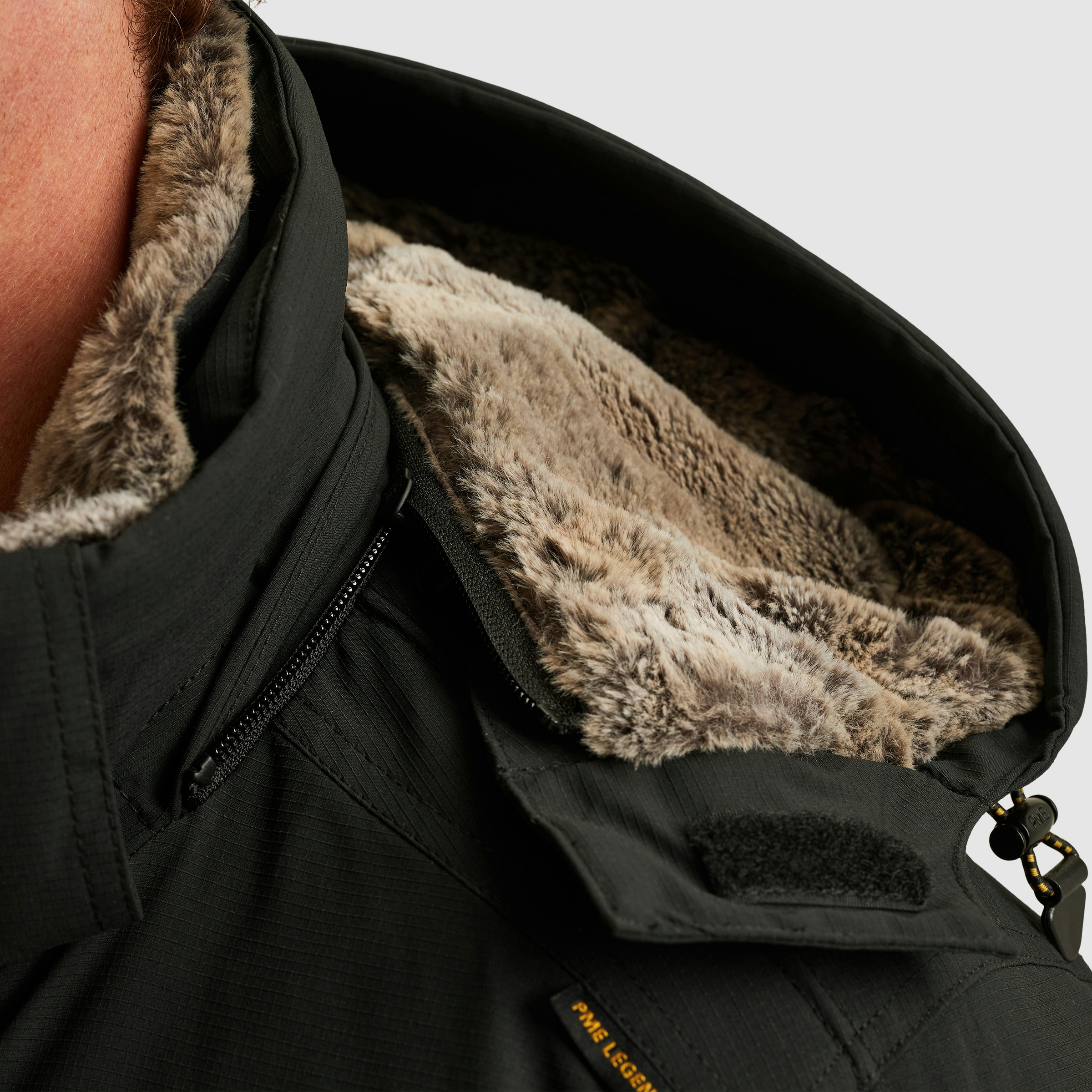 PME LEGEND Winterjacke, mit Kapuze, mit abnehmbarer Kapuze und verdecktem Reißverschluss