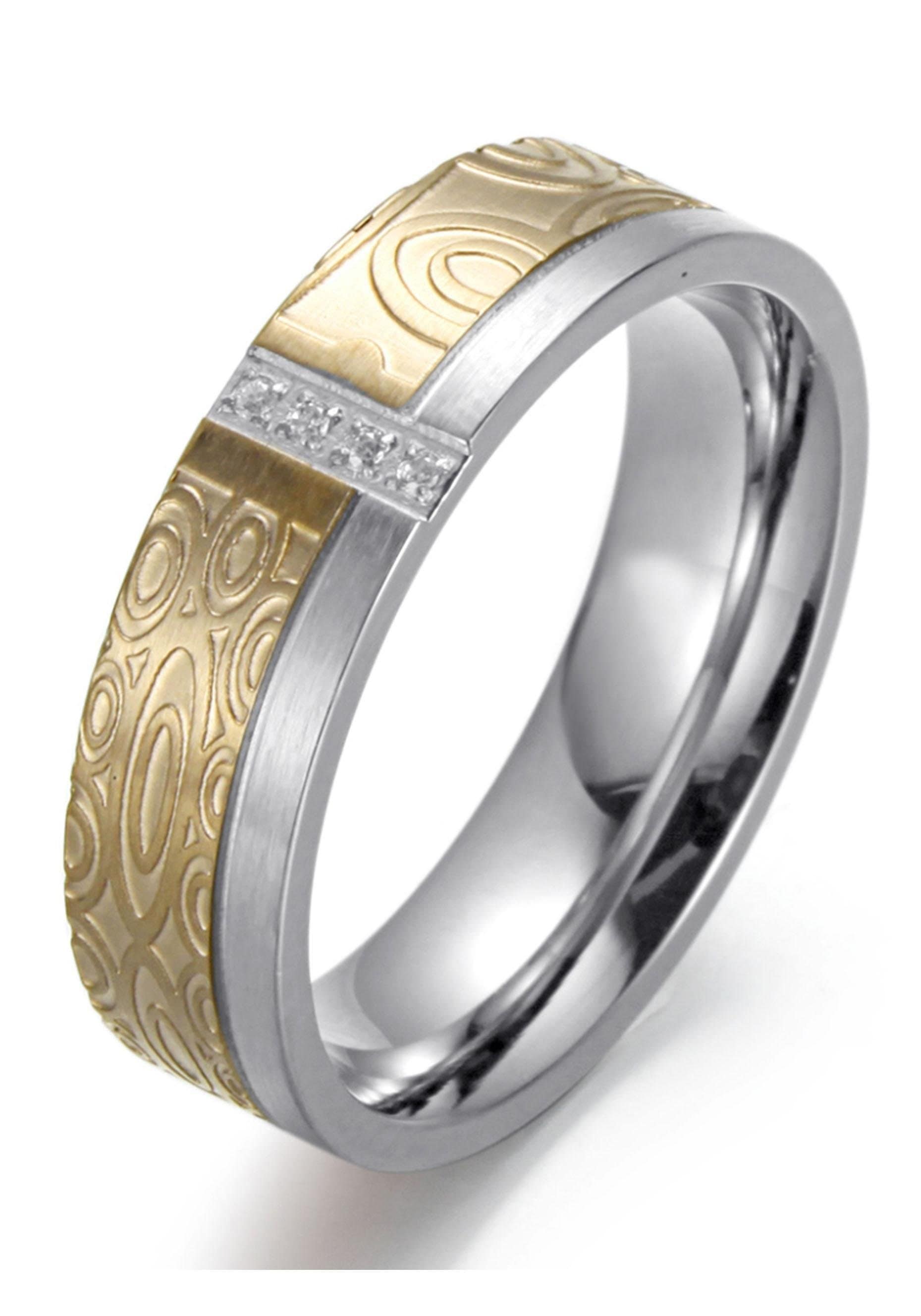 im Online-Shop Zirkonia 6,0 kaufen Firetti ca. bicolor, mm«, Geschenk, mit Fingerring »Schmuck